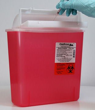 Container, Sharps Red 5Qt M-Style (20/Cs), 20/Cs
