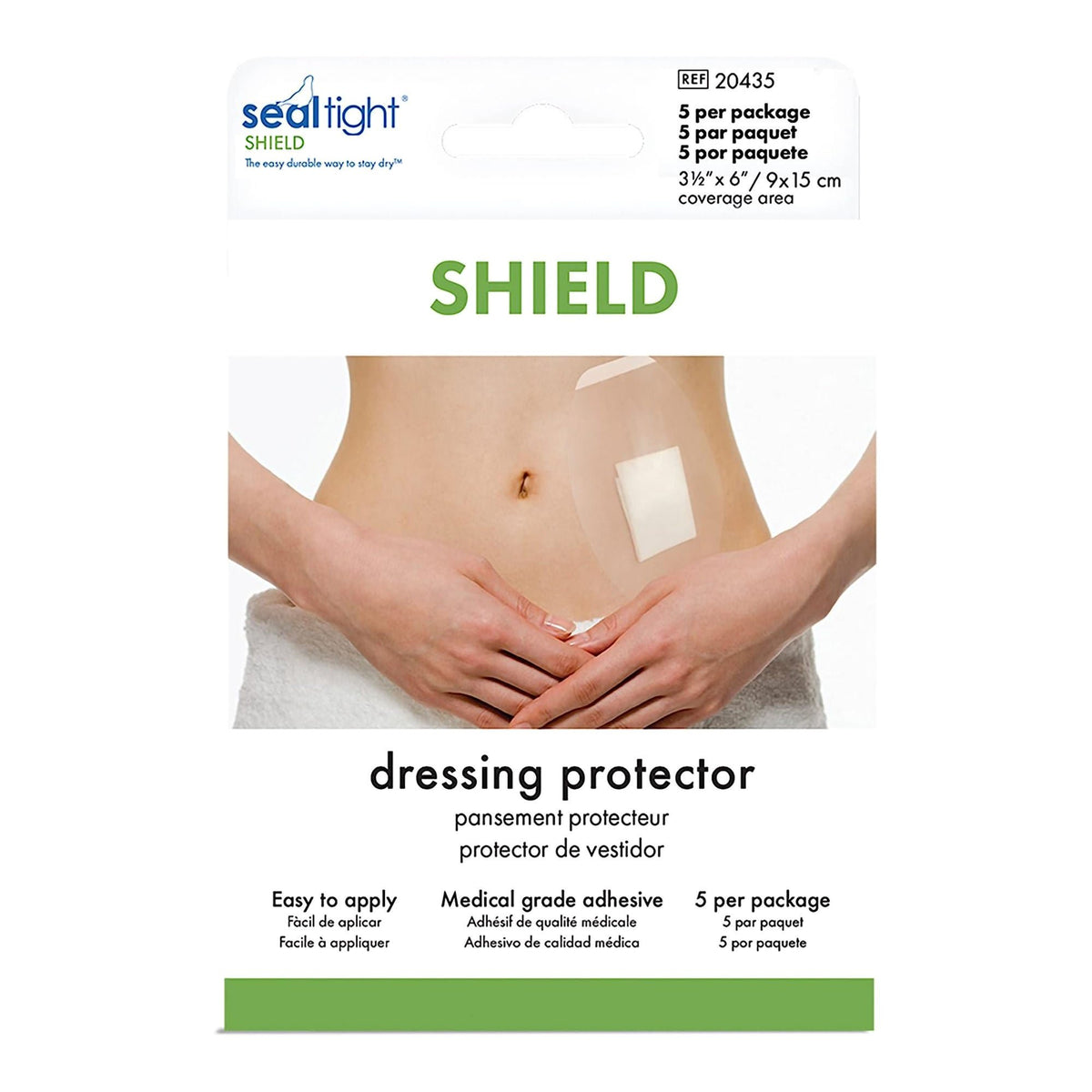 Seal-Tight® Shield Dressing, 5 x 8 Inch, 5/PK