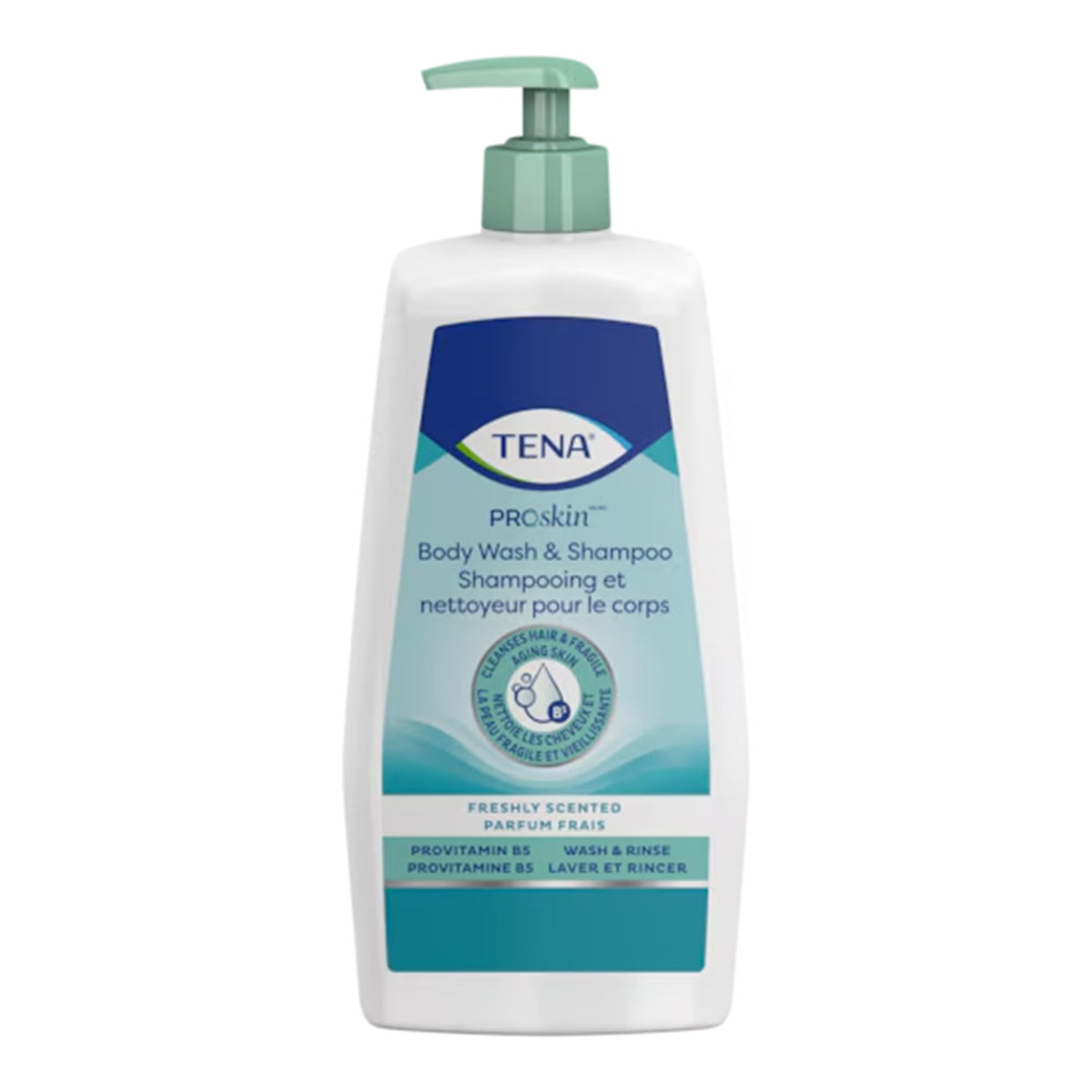 Tena® Scented Shampoo And Body Wash, 16.9 Oz. Pump Bottle, 10/Cs