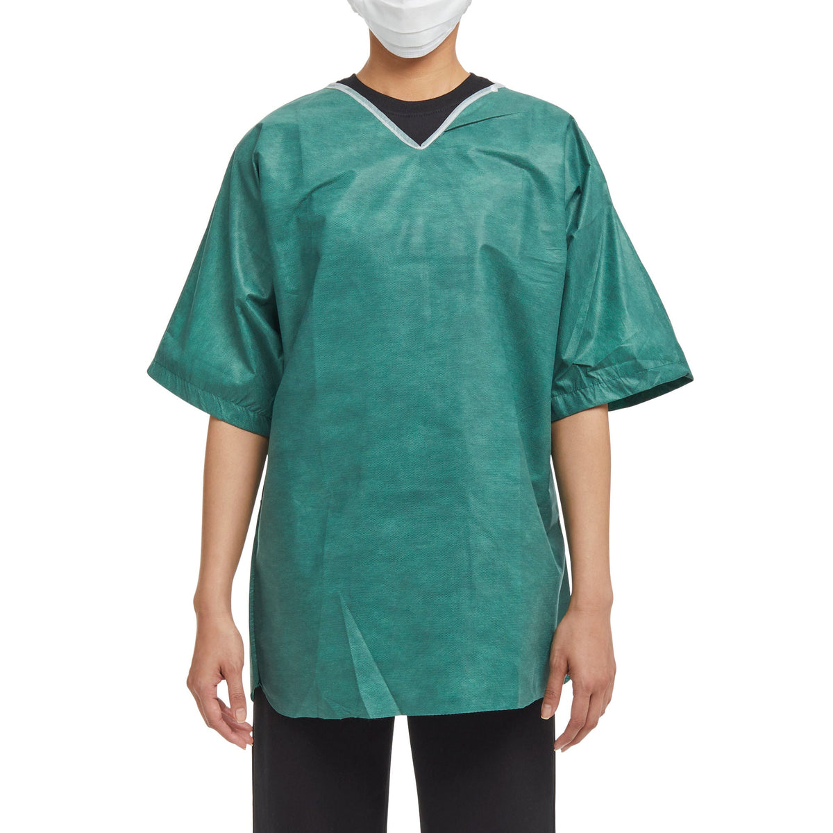Graham Medical Short Sleeve Scrub Shirt, Green, Medium, 30/Cs