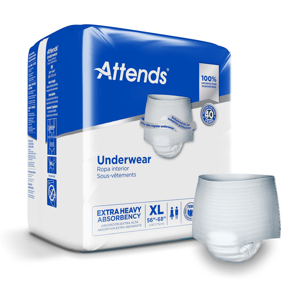 Attends® Care Moderate Absorbent Underwear, Extra Large, 14/Bg