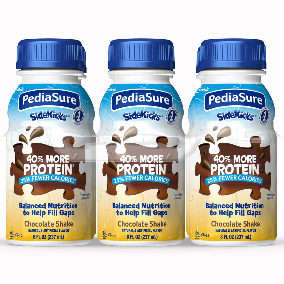 Pediasure Sidekicks® Chocolate Shake, 8-Ounce Bottle, 24/Cs