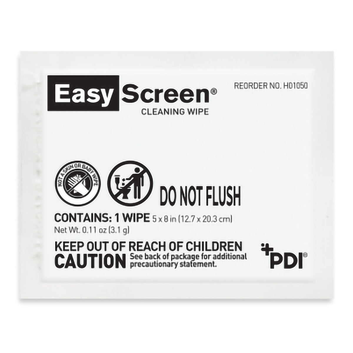 Pdi® Easy Screen™ Cleaning Wipe, Individual Packet, 500/Cs