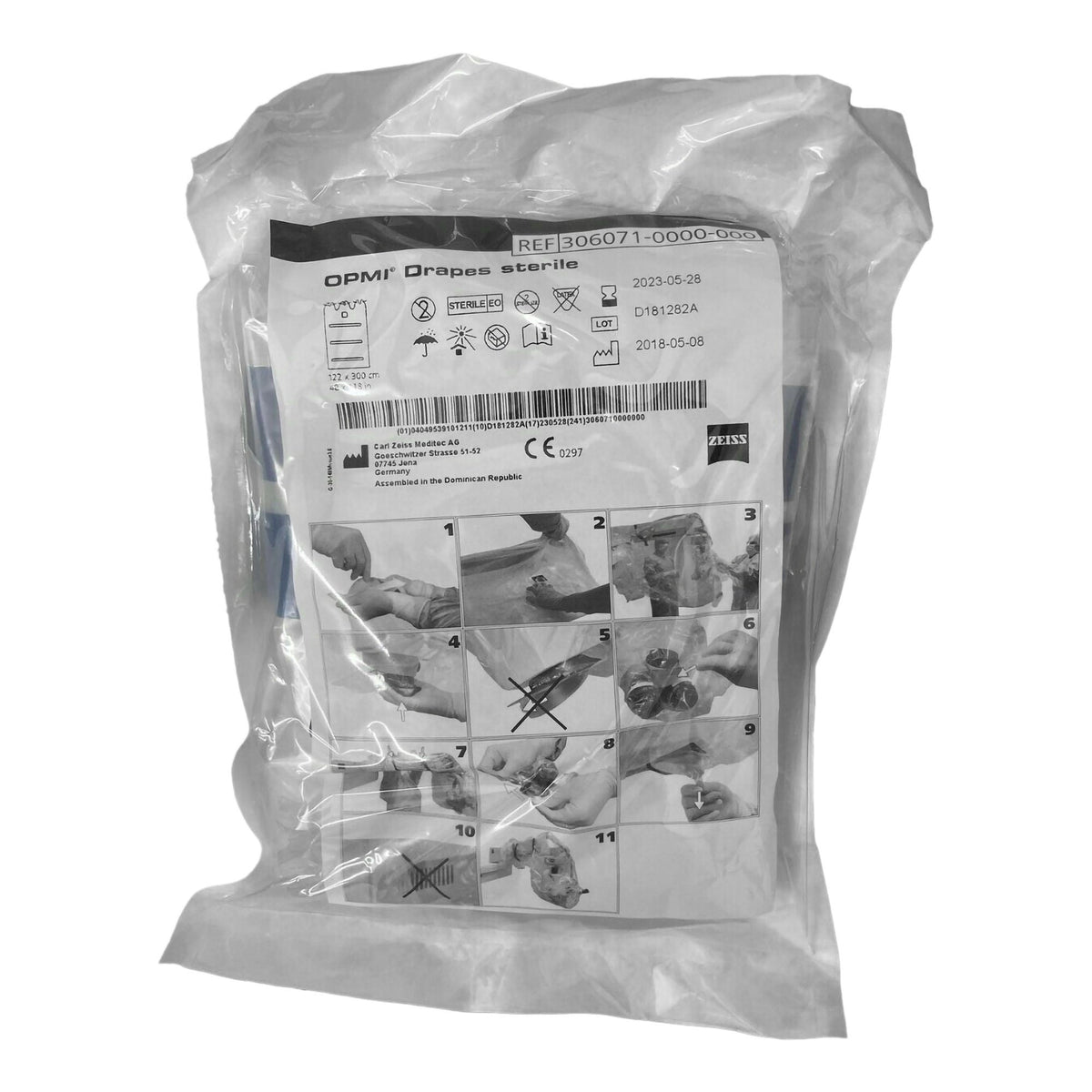 Zeiss Microscope Drape, 118 X 48 Inch, 5/Bx