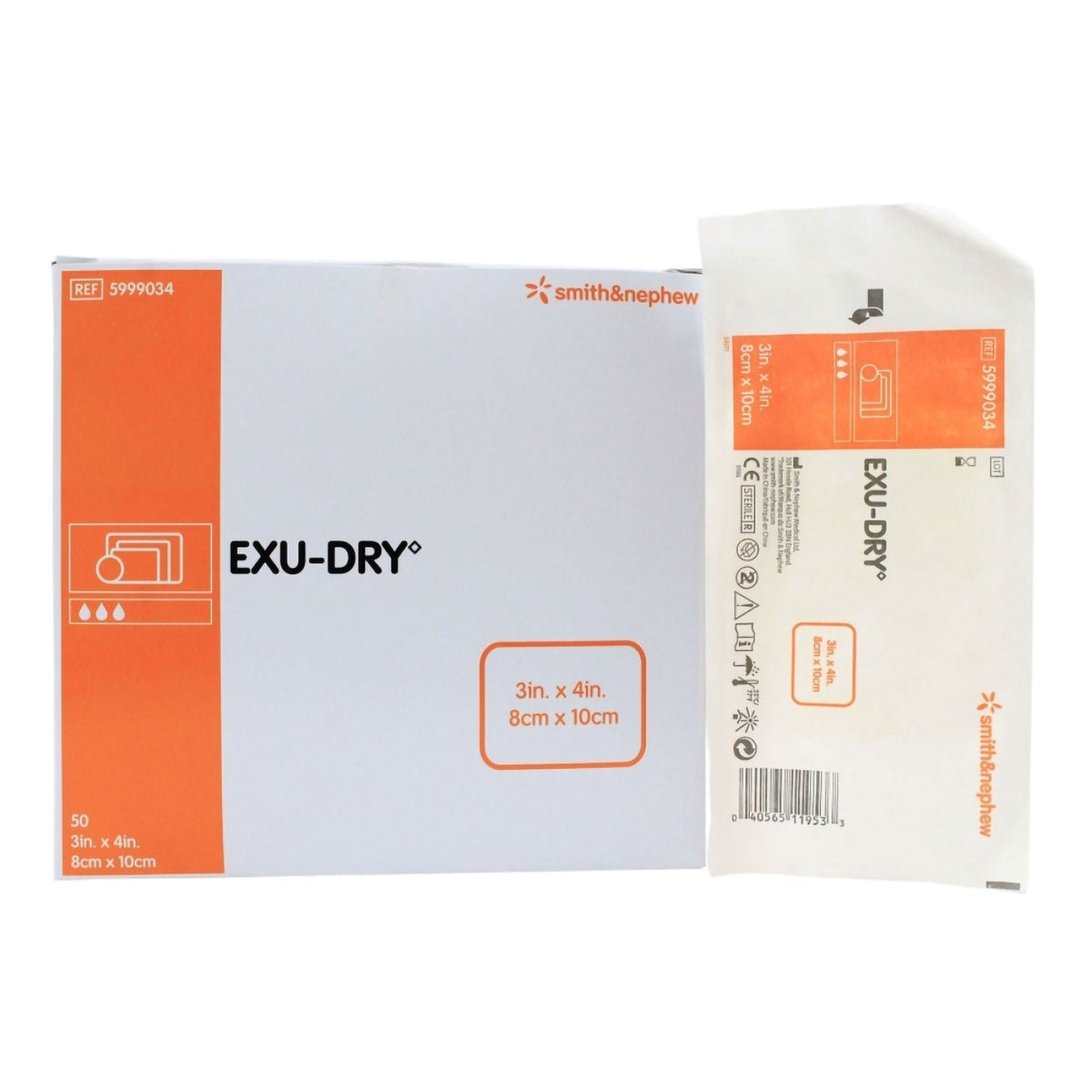 Smith & Nephew Exu-Dry Anti-Shear Super Absorbent Dressing, 3 X 4 Inch, 50/Bx