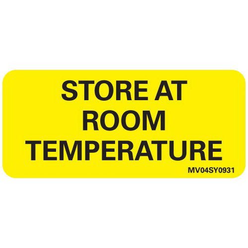 LABEL, STORE AT ROOM TEMP YLW2 1/ 4"X1" (420/RL) PROFTP, 1/RL