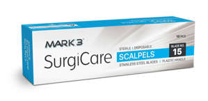 SurgiCare Sterile Disposable Scalpel #15 10/bx. - MARK3