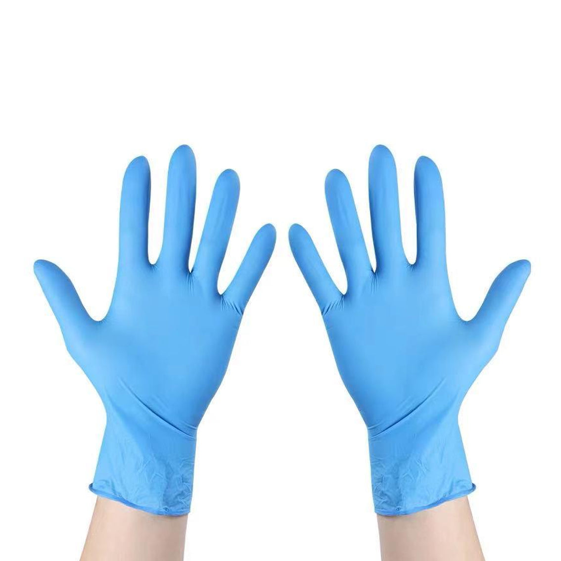 Safe Handler Blue/Black, L/X-Large, Super Grip Palm Gloves, Non-Slip Texture, Hook and Loop Wrist Strap (2-Pairs)