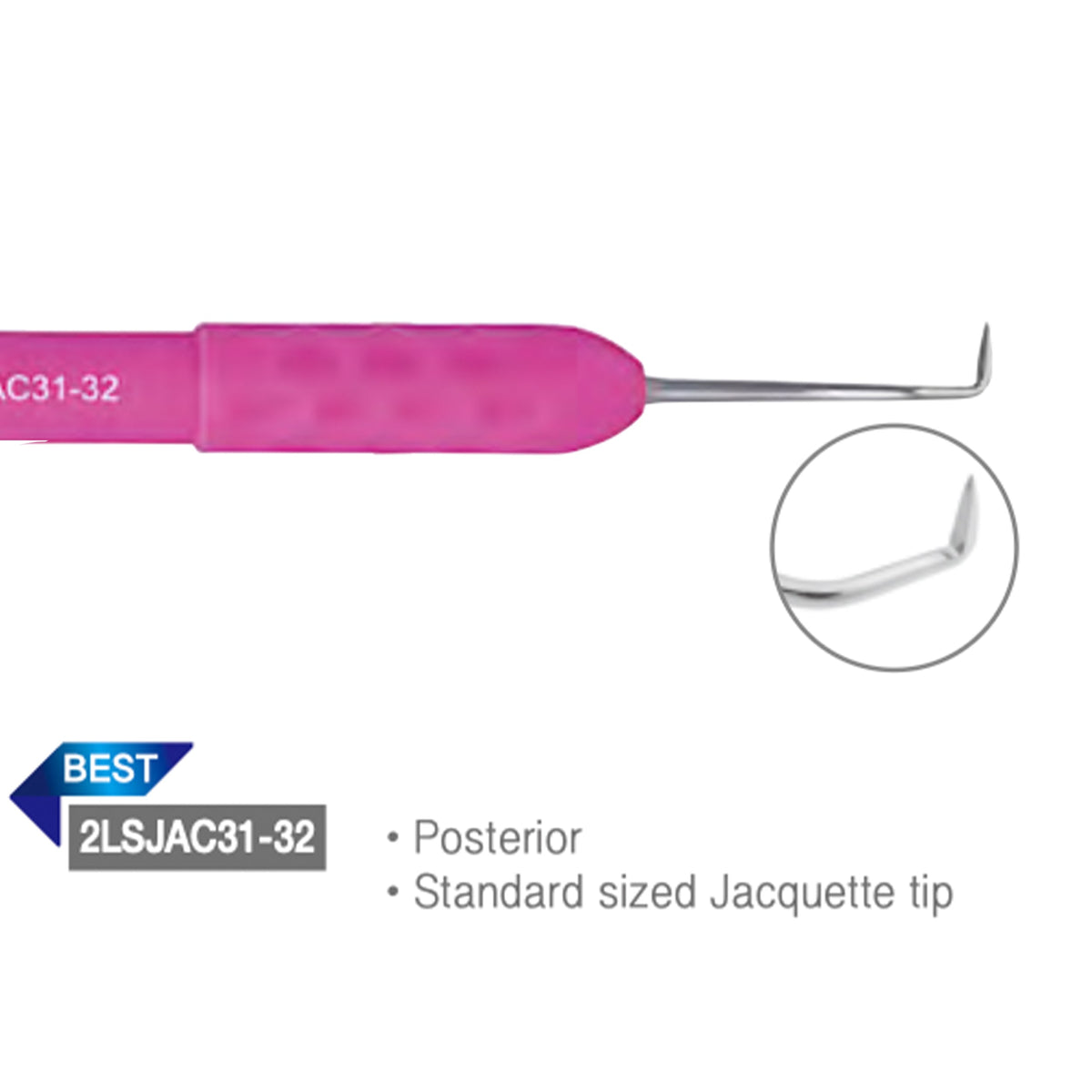 Osung 2Lsjac31-32 Sickle Scaler Jacquette Jac 31/32 Periodontal Tool, 2LSJAC31-32