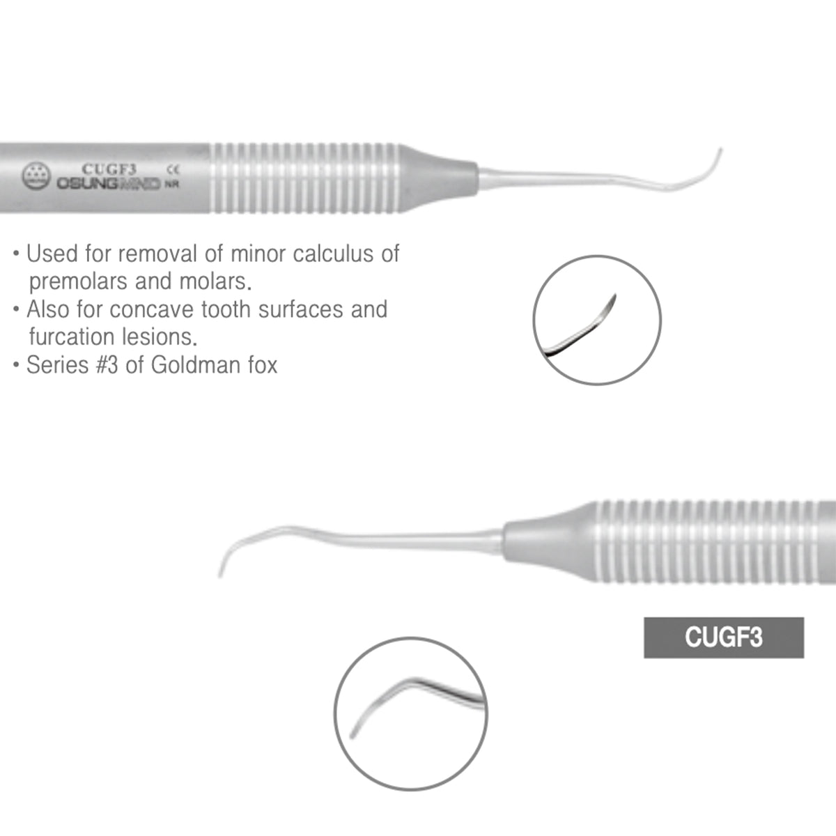Dental Universal Curette, Goldman-Fox 3, CUGF3