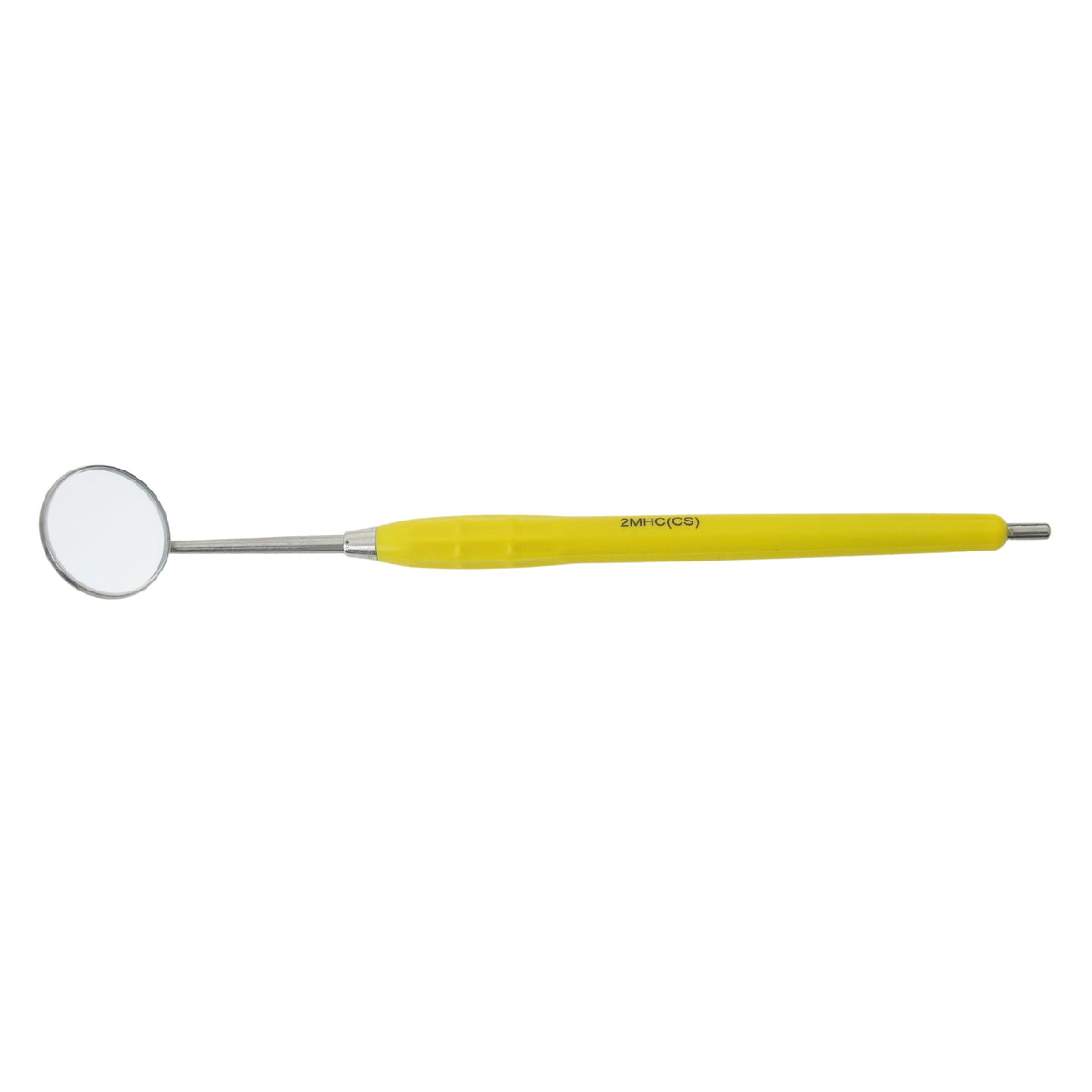Mouth Mirror Front Surface, Cone Socket No. 5, 24mm dia, yellow handle, EA - Osung USA