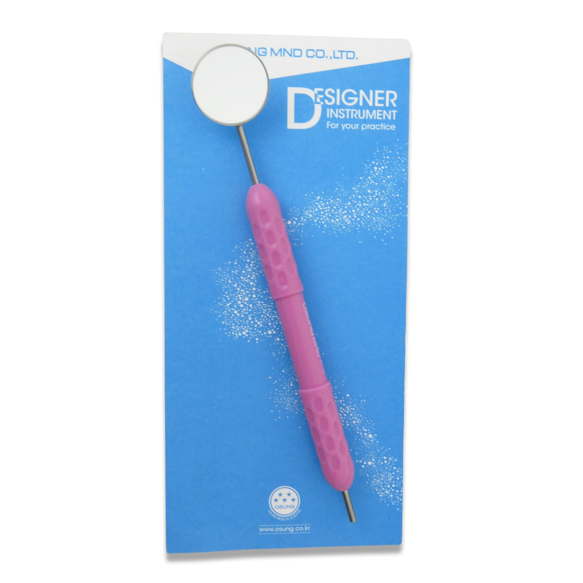 Mouth Mirror Simple Stem No. 5, 24mm dia, Purple Handle, EA - Osung USA