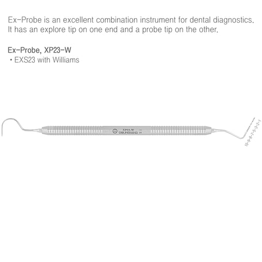 Osung 23/Williams Dental Explorer Probe Shepherd's hook Explorer + Probe Premium -XP23-W - Osung USA