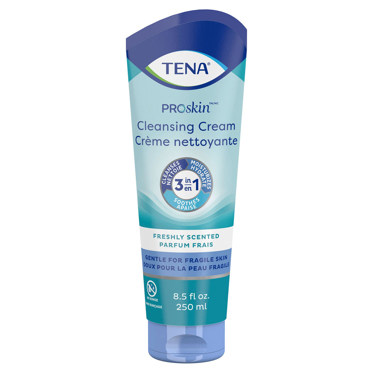 Tena® Body Wash Cleansing Cream, Alcohol-Free 3-in-1 Formula, Unscented, 8.5 oz., 10/CS