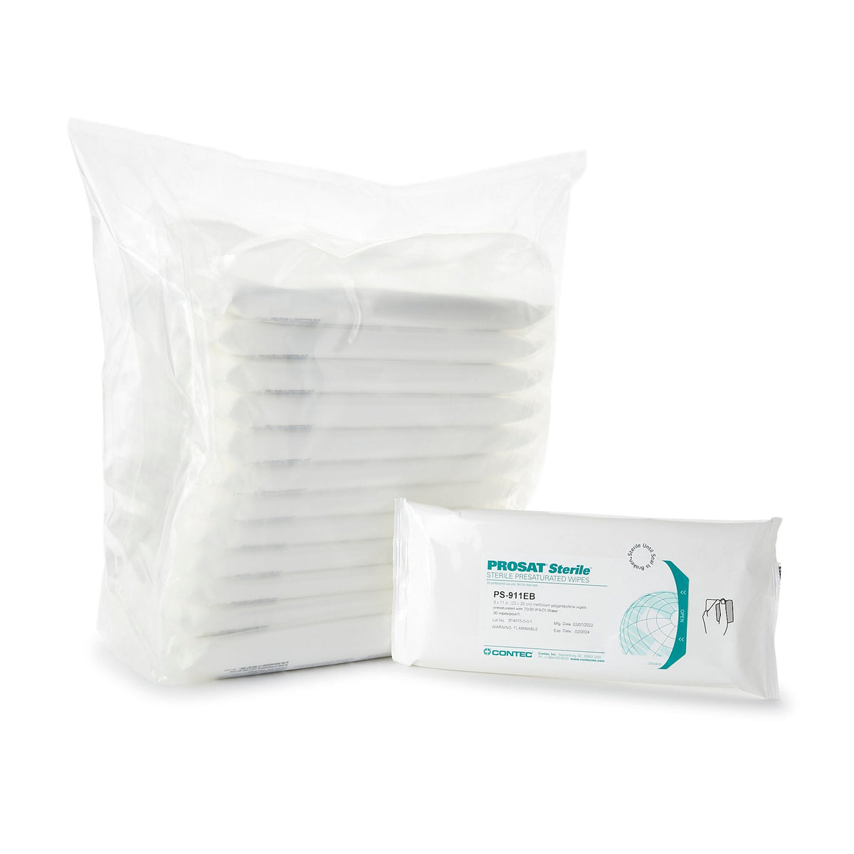 Prosat® Sterile™ Presaturated Cleanroom Wipe, 1/Ea