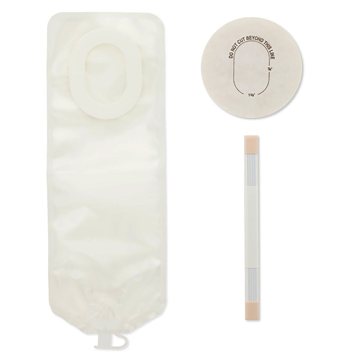 Pouchkins™ 1-Piece Transparent Colostomy Pouch, For Baseplates Up To 35 X 22 Mm, 15/Bx