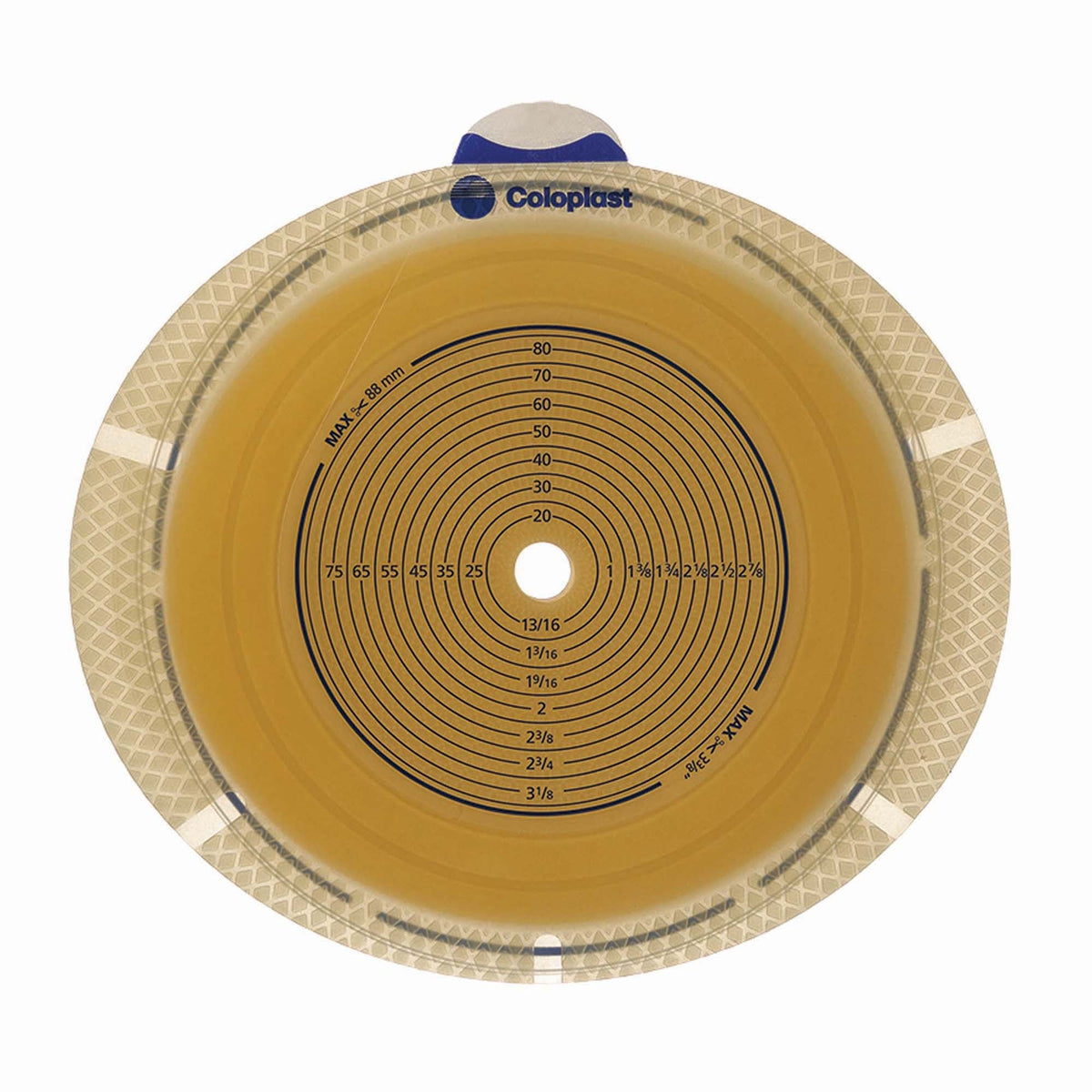 SenSura® Flex Flat Ostomy Barrier, Trim to Fit 10 – 33 mm Stoma Opening, Green, 10/BX