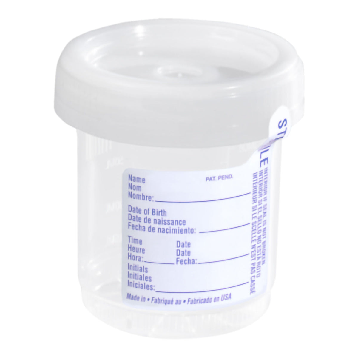 Tube, Coll Urine Str 60Mmx65Mmw/Click Cap & Label (400/Cs), 400/Cs
