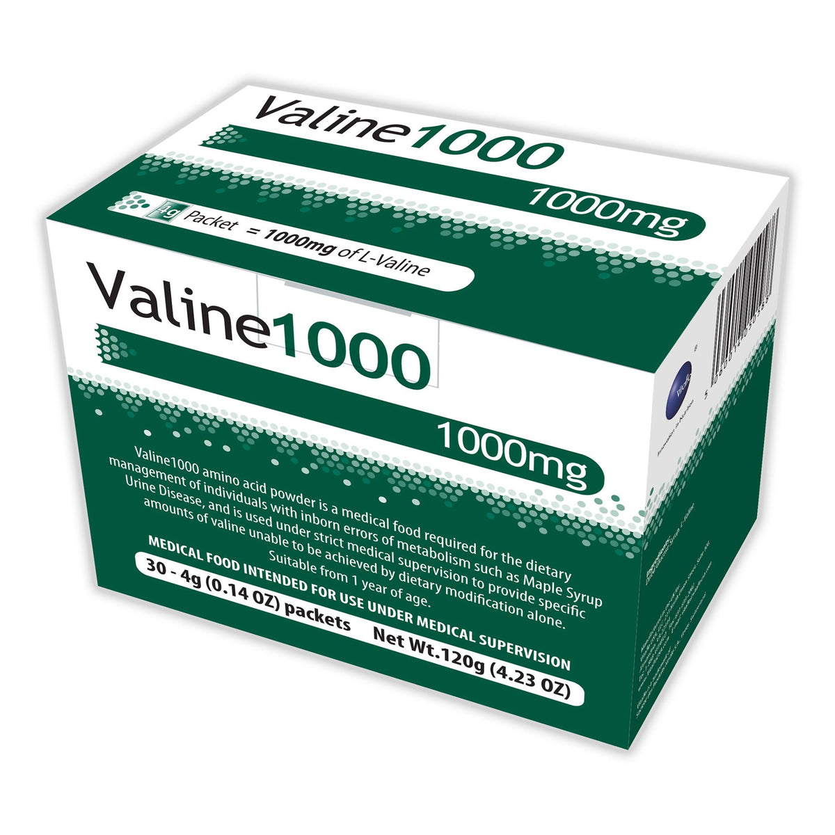 Valine1000 Medical Food For The Dietary Management Of Msud, 30/Cs