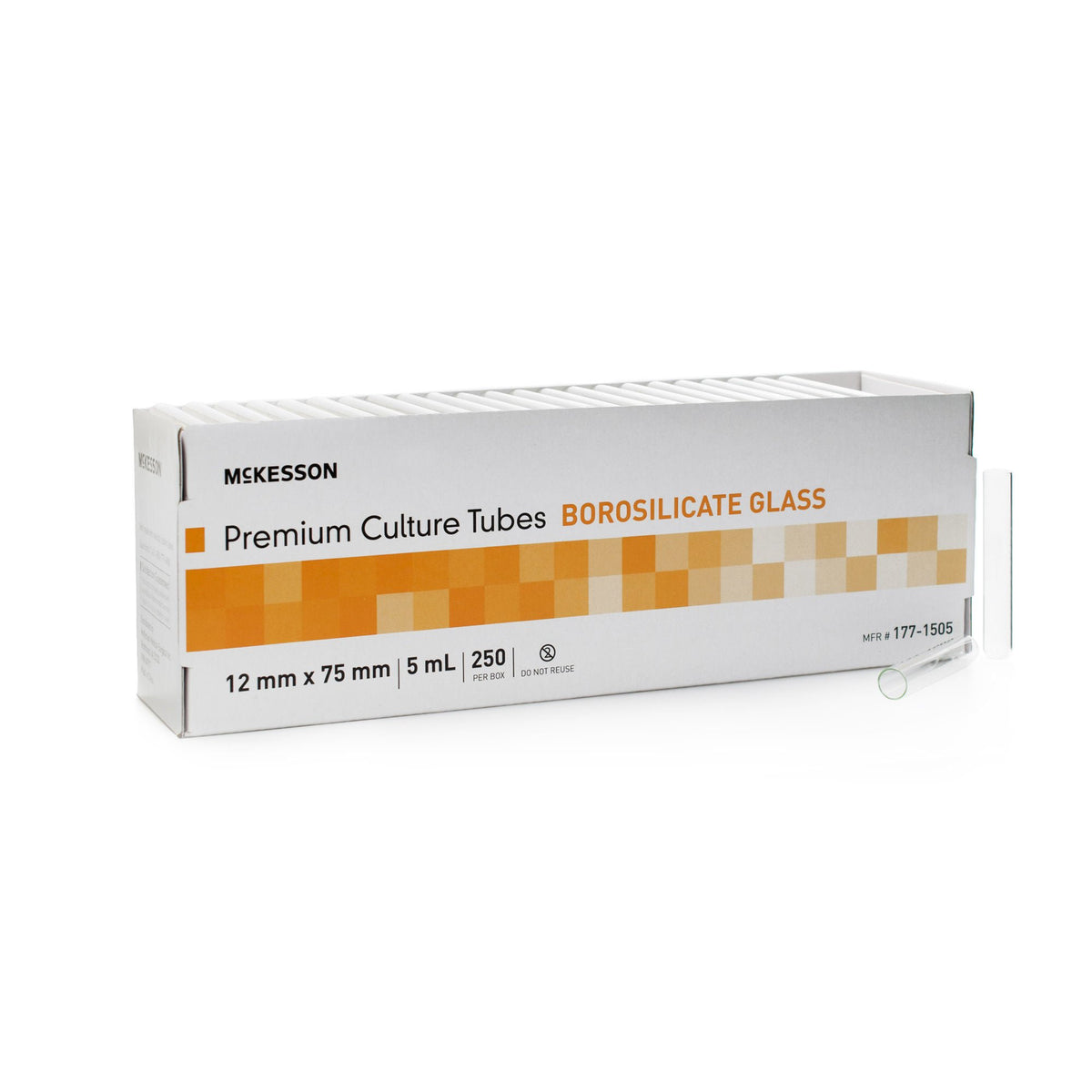 McKesson Round Bottom Glass Test Tube, 5 mL, 12 x 75 mm, 1000/CS