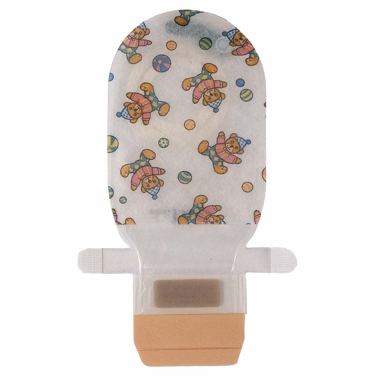 Assura® Colokids™ Teddy Bear Design Colostomy Pouch, Orange Match, 10/Bx