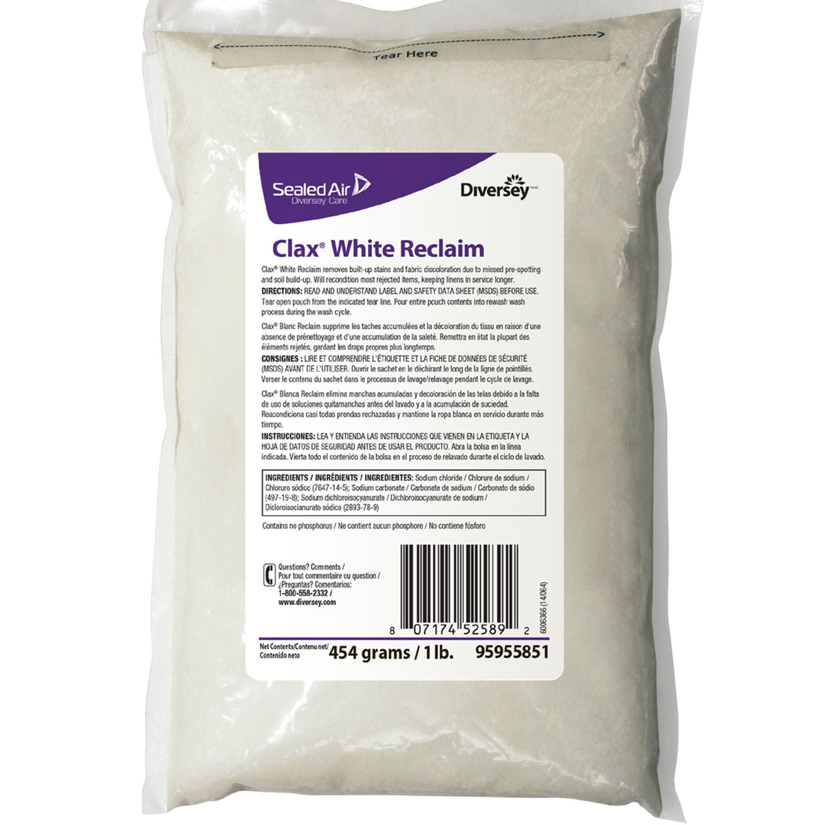 Chlorine, Laundry Clax Magic Wht Reclaim 1Lb (12/Cs), 12/Cs