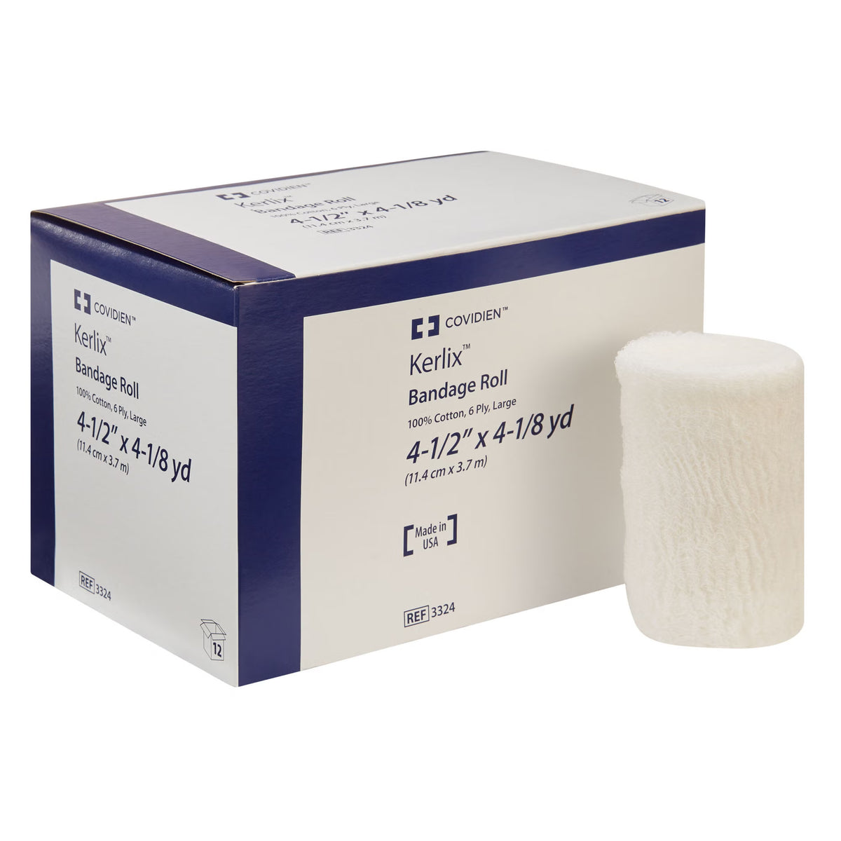Kerlix™ Fluff Bandage Roll, 4-1/2 Inch X 4-1/10 Yard, 6-Ply, 48/Cs