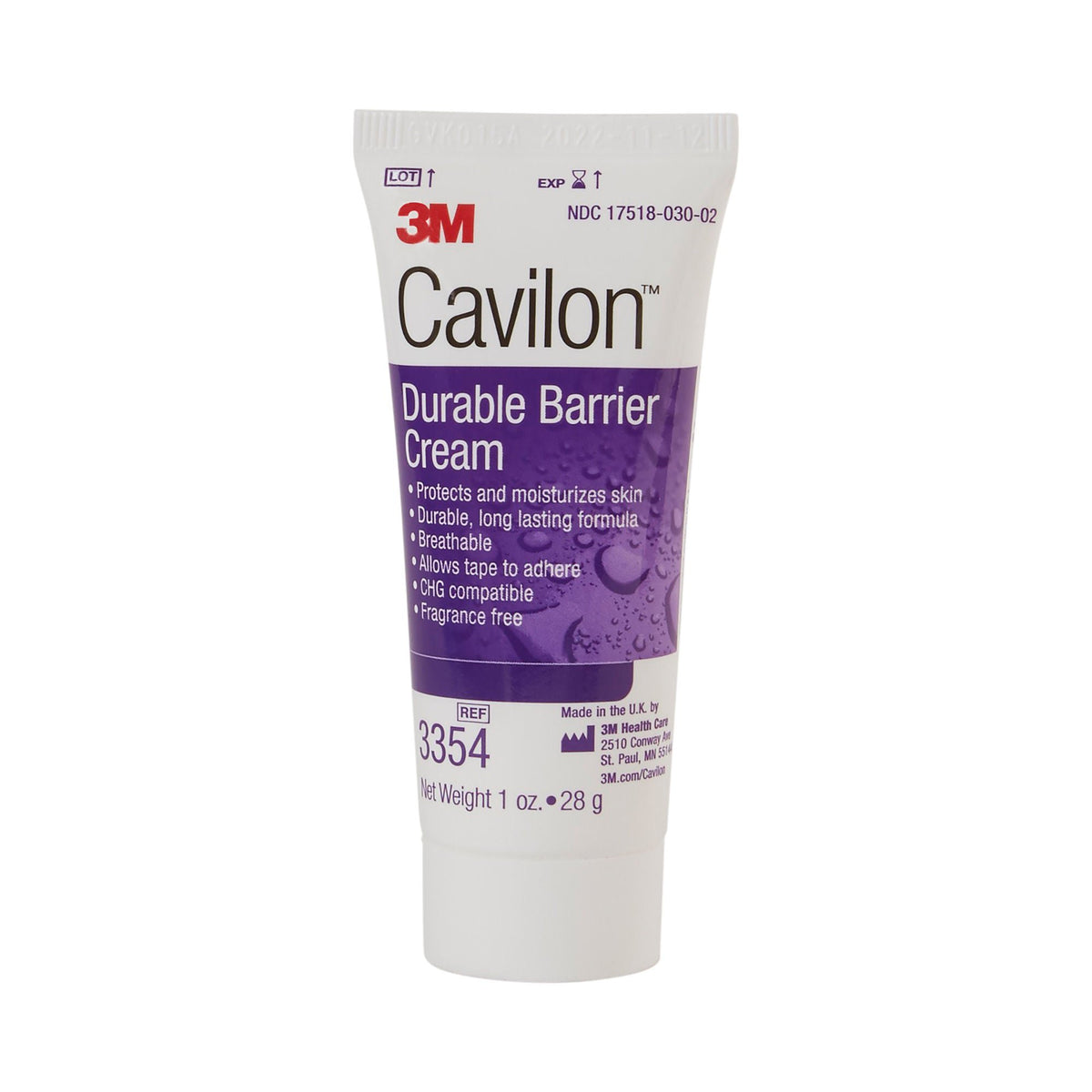 3M Cavilon™ Skin Protectant, Unscented Cream, 28 Gram Tube, 48/Cs
