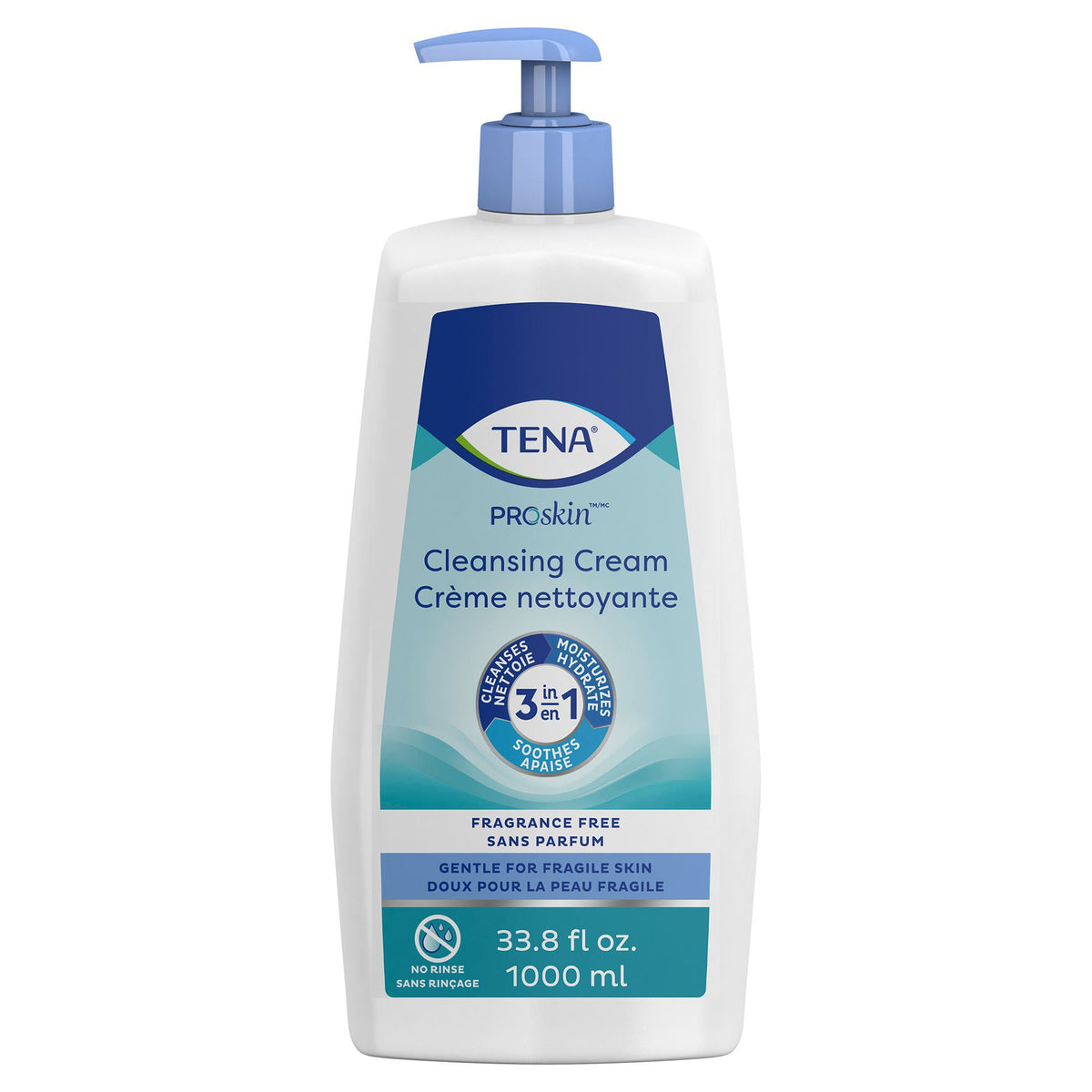 Tena® Body Wash Cleansing Cream, Alcohol-Free 3-in-1 Formula, Unscented, 1000 mL, 1/EA