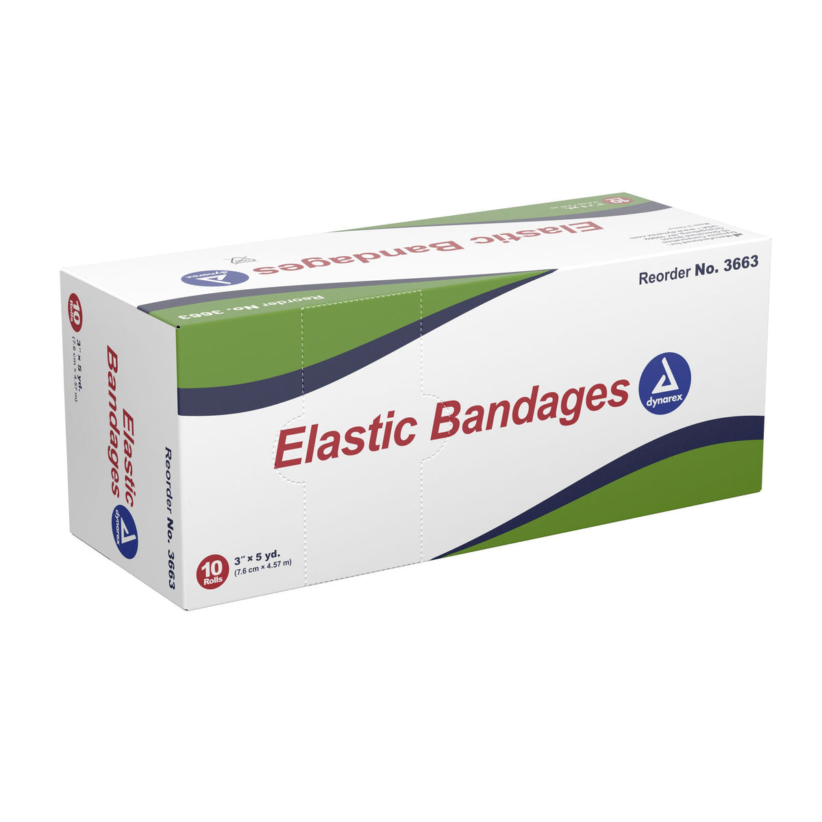 Dynarex® Clip Detached Closure Elastic Bandage, 3 Inch X 4-1/2 Yard, 50/Cs