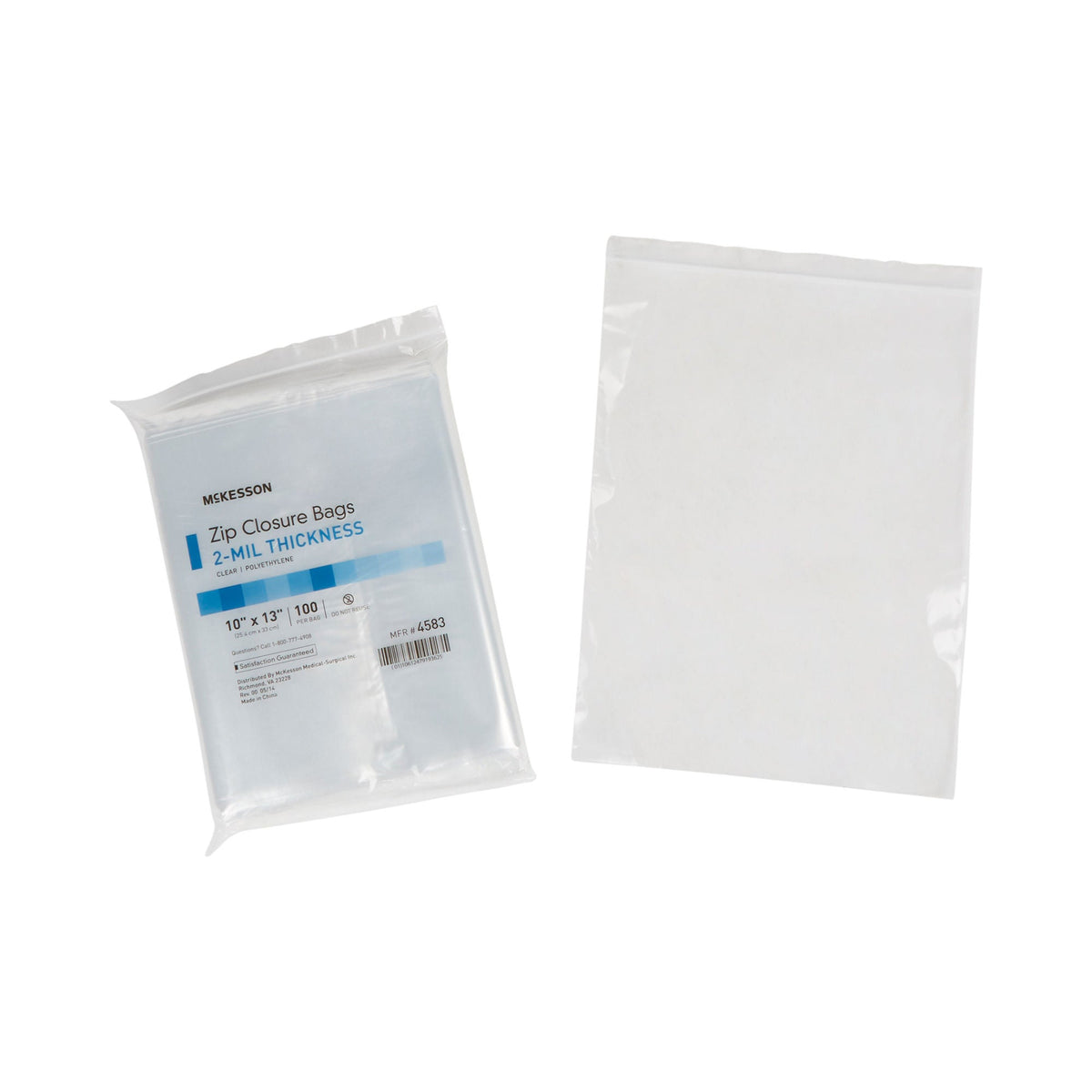 McKesson Zip Closure Bag, 10 X 13 Inches, 10/CS