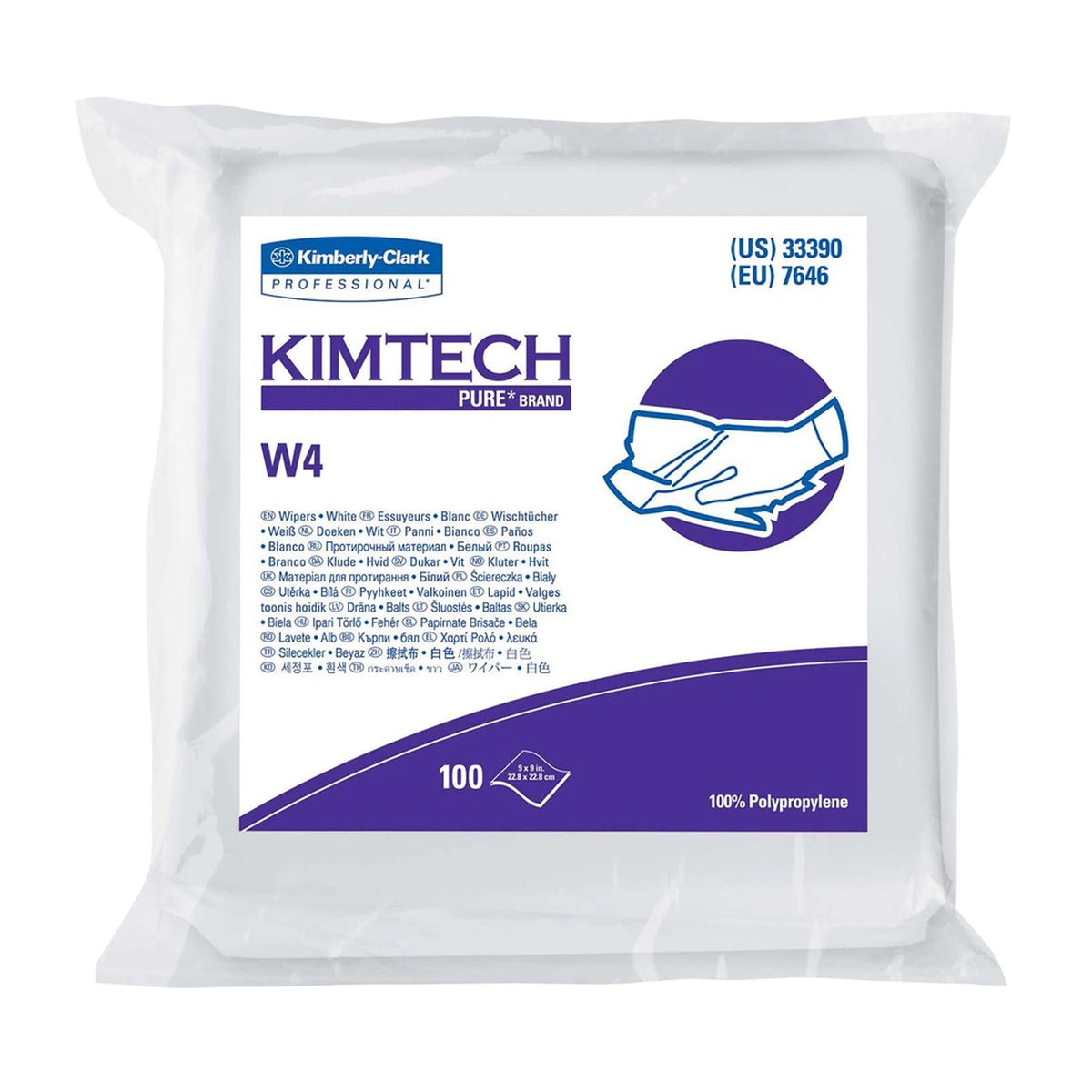 Kimtech™ Pure W4 Cleanroom Wipe, 100 per Box, 100/PK
