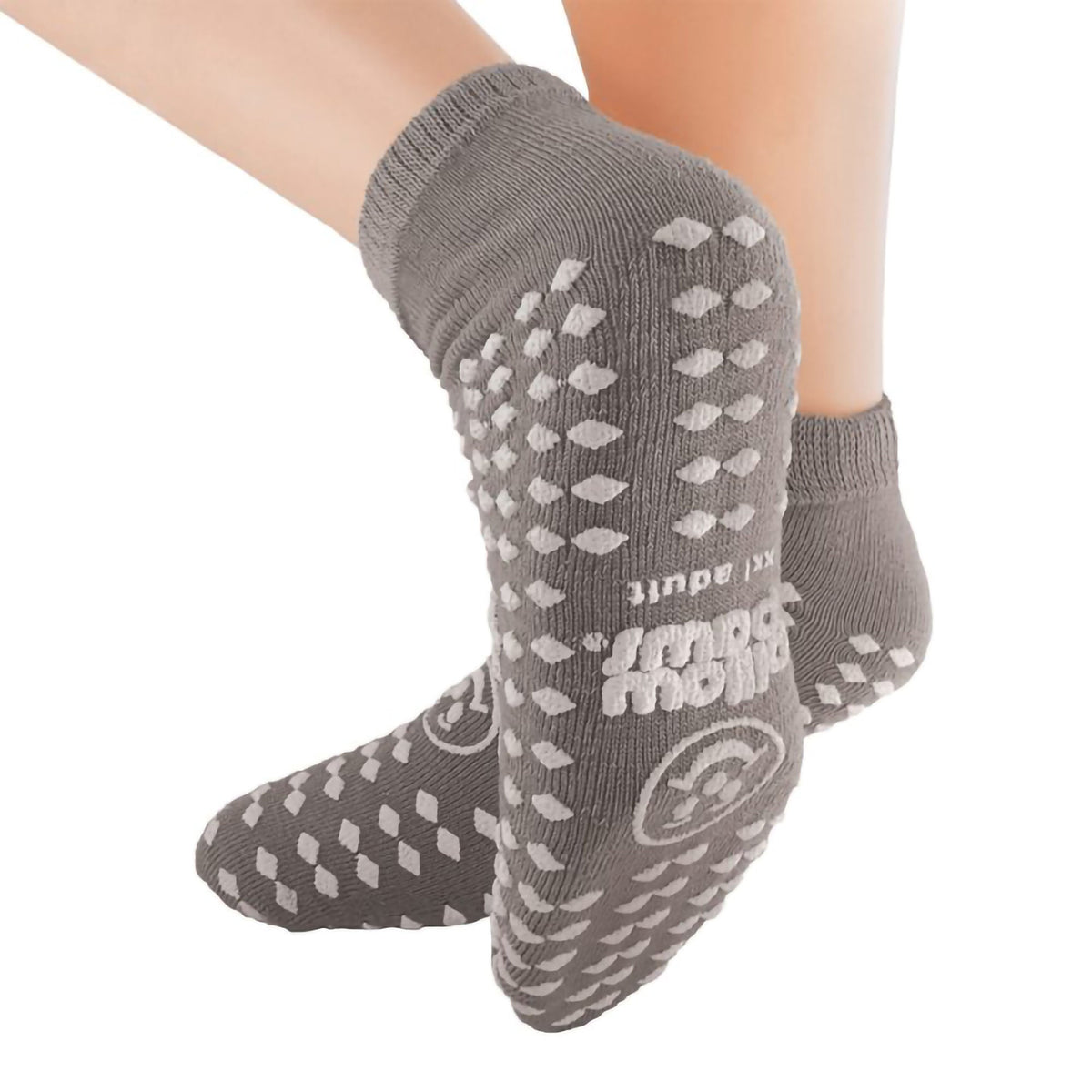 Pillow Paws® Slipper Socks Double Print, 2X-Large, Gray, 48/CS