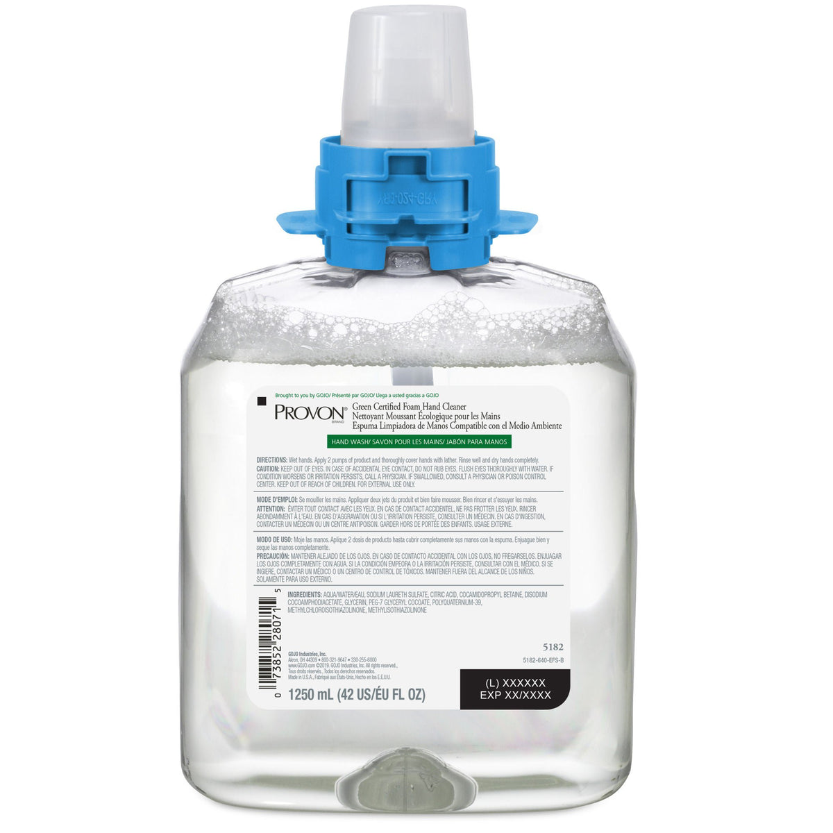 Provon® Green Certified Foam Hand Cleaner, 1,250 Ml Refill For Fmx-12™ Dispenser, 4/Cs