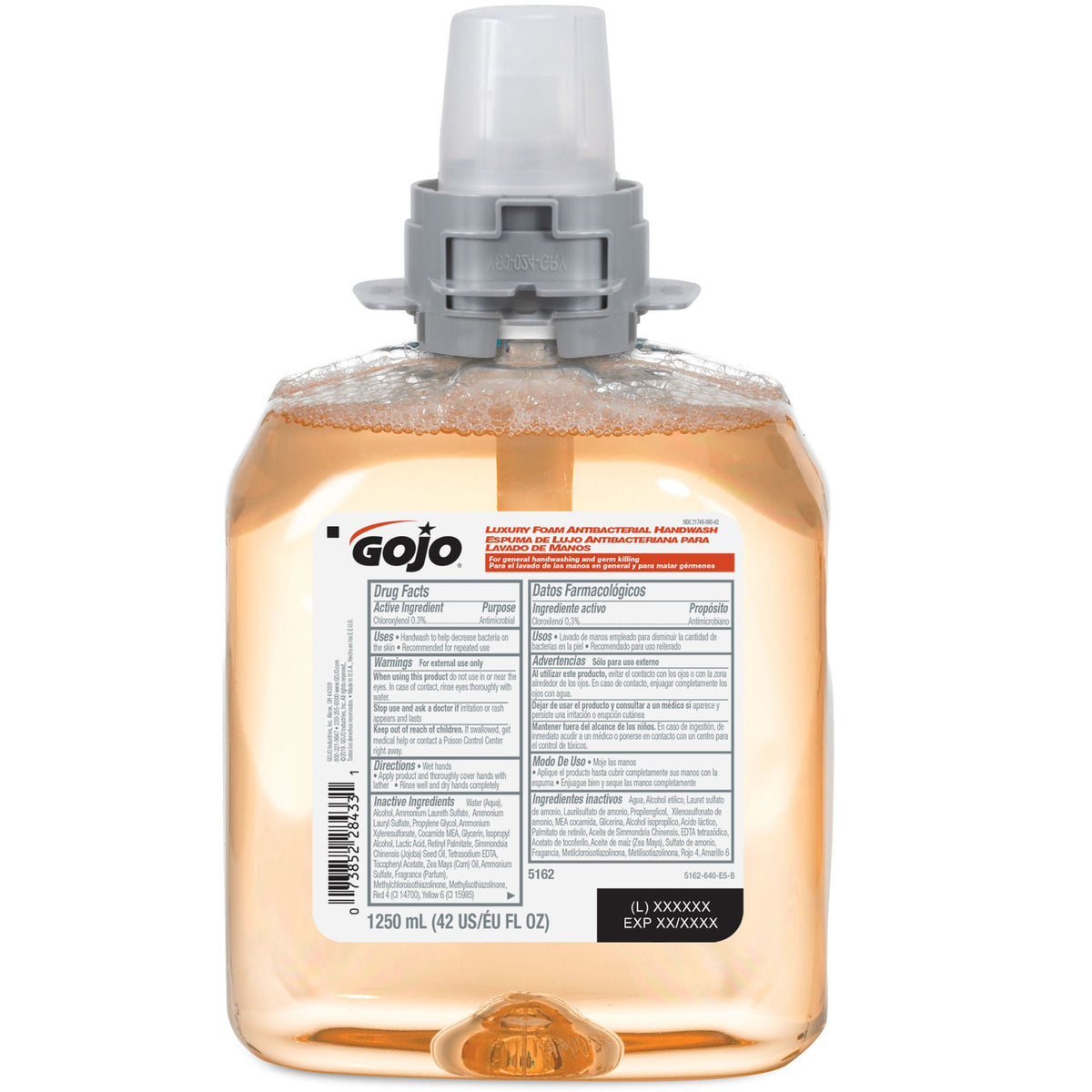 Gojo® Luxury Foam Antibacterial Handwash, Refill Bottle, 4/CS