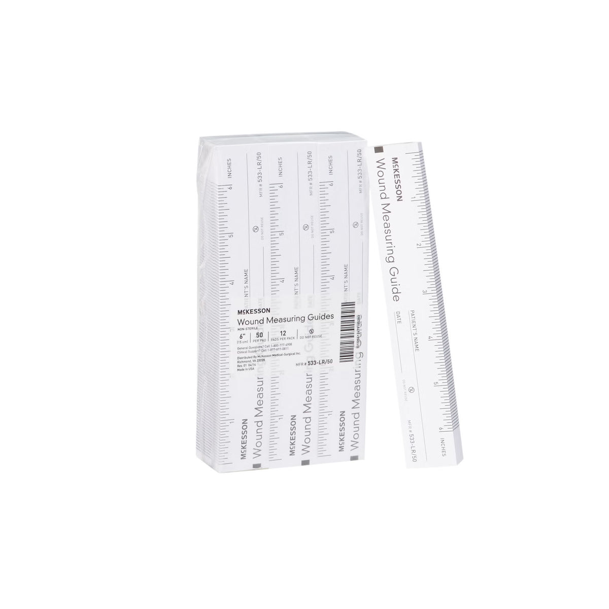 McKesson Nonsterile Paper Wound Measuring Guide, 6 Inch, 288/CS