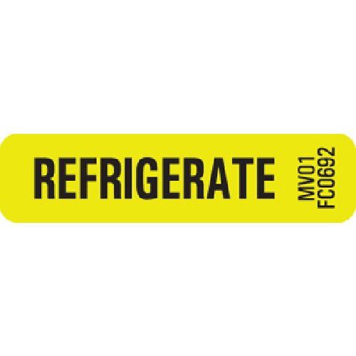 LABEL, REFRIGERATE 1 1/4X5/16FL CHAR 7 (760/RL), 1/RL