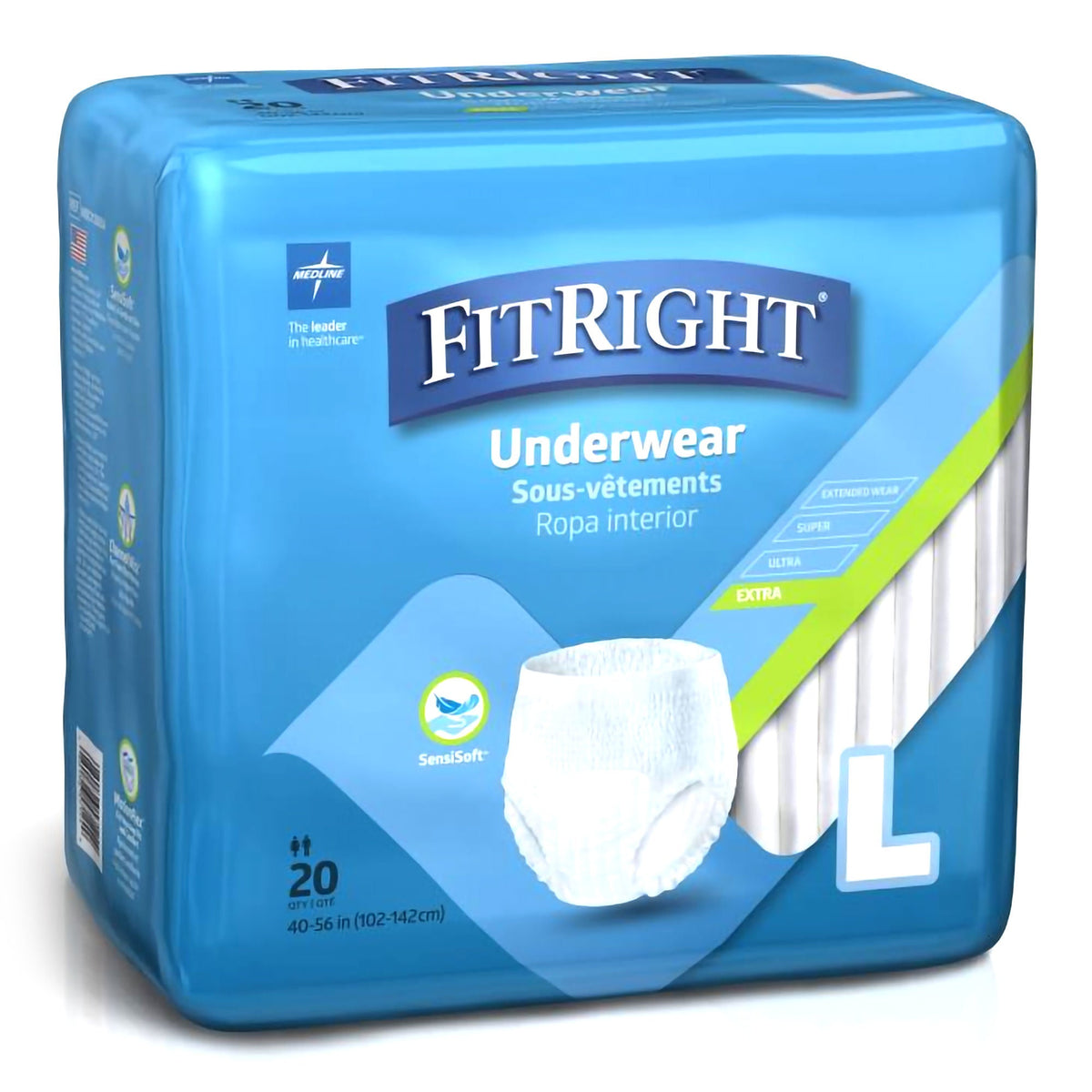 Underwear, Prot X Unsx Wht Lg40-56 (20/Bg 4Bg/Cs), 80/Cs