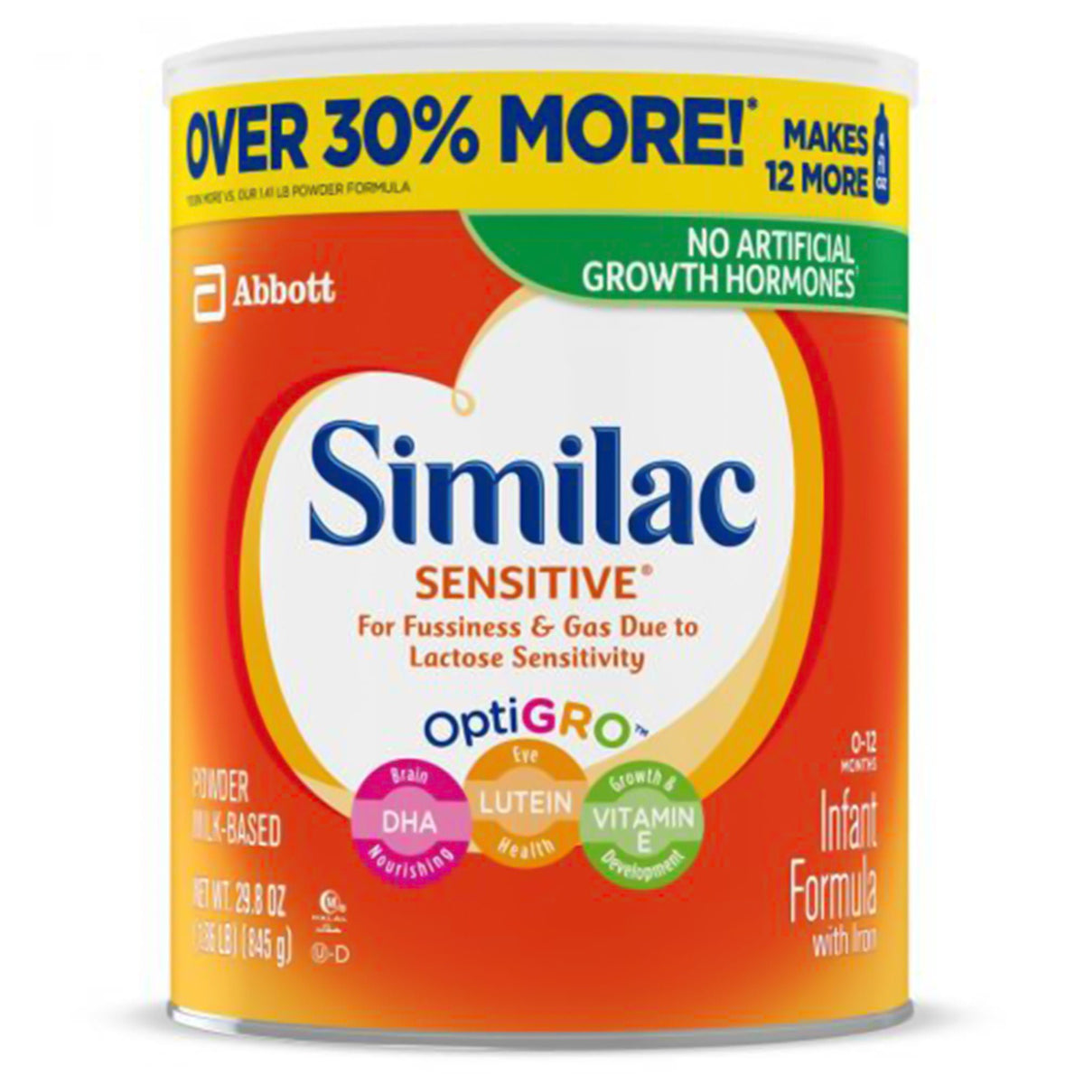 Similac, Sensitive W/Iron Pdr29.8Oz (6/Cs), 6/Cs