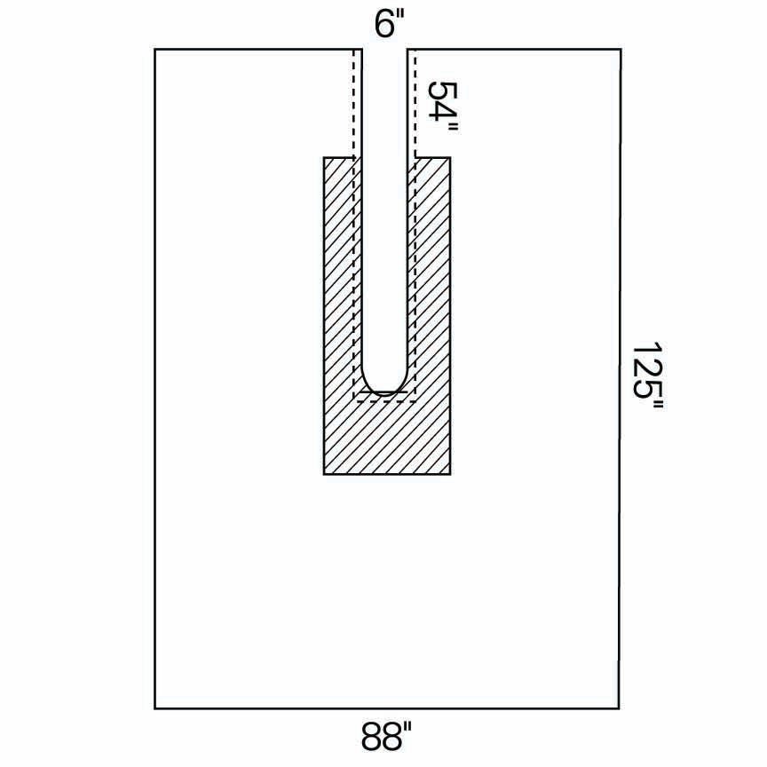 Sheet, U Ortho Lg W/Split (11/Cs), 11/Cs