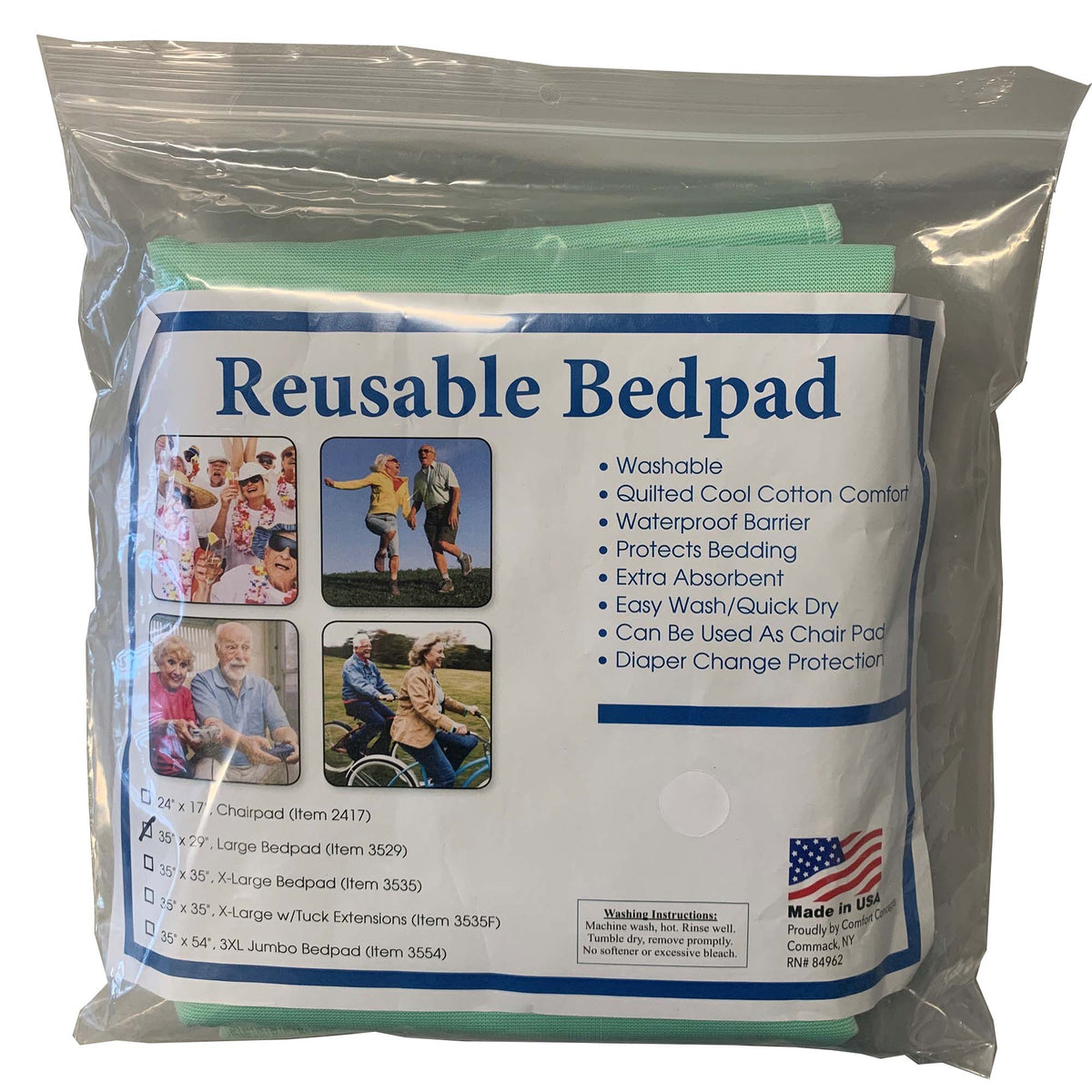 Pad, Bed Rusbl 35"X54" (12/Dz), 12/Dz