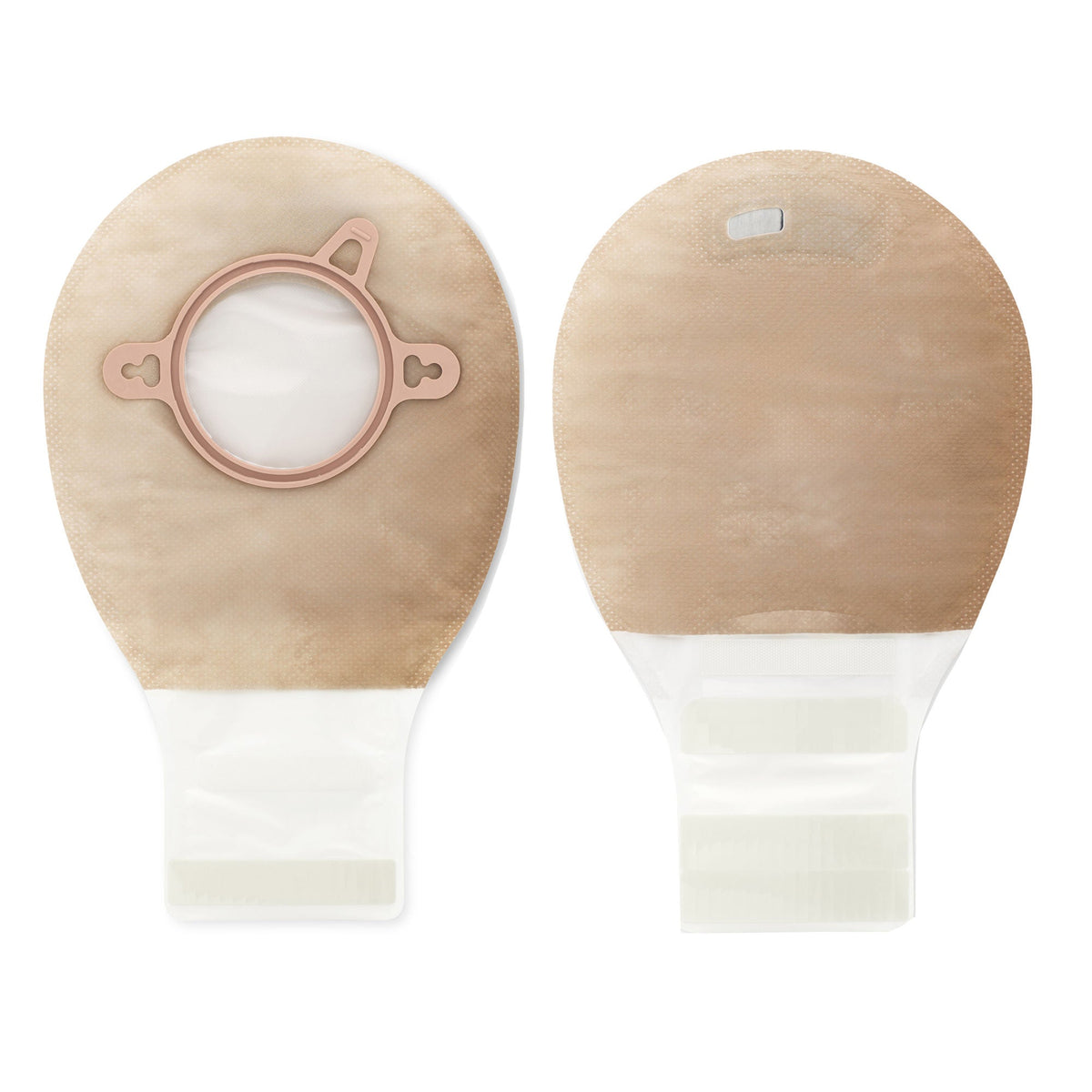 New Image™ 18283 Two-Piece Beige Ostomy Pouch, Pre-cut to Fit 57 mm, Red Match, 20/BX
