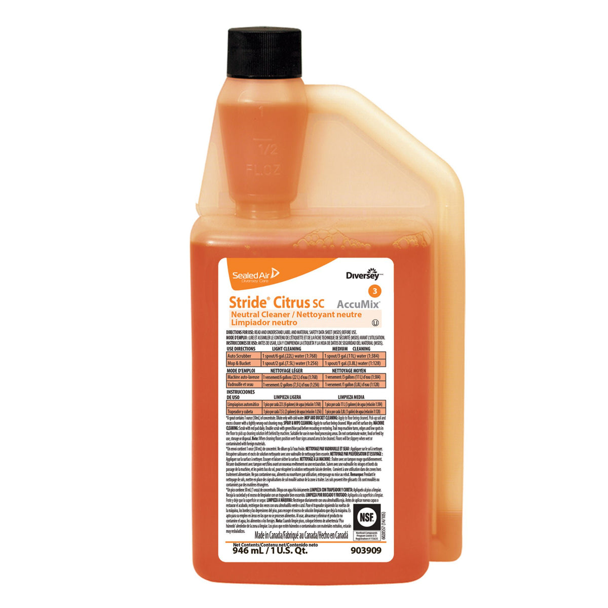 Stride® Citrus Sc Surface Cleaner, 6/Cs