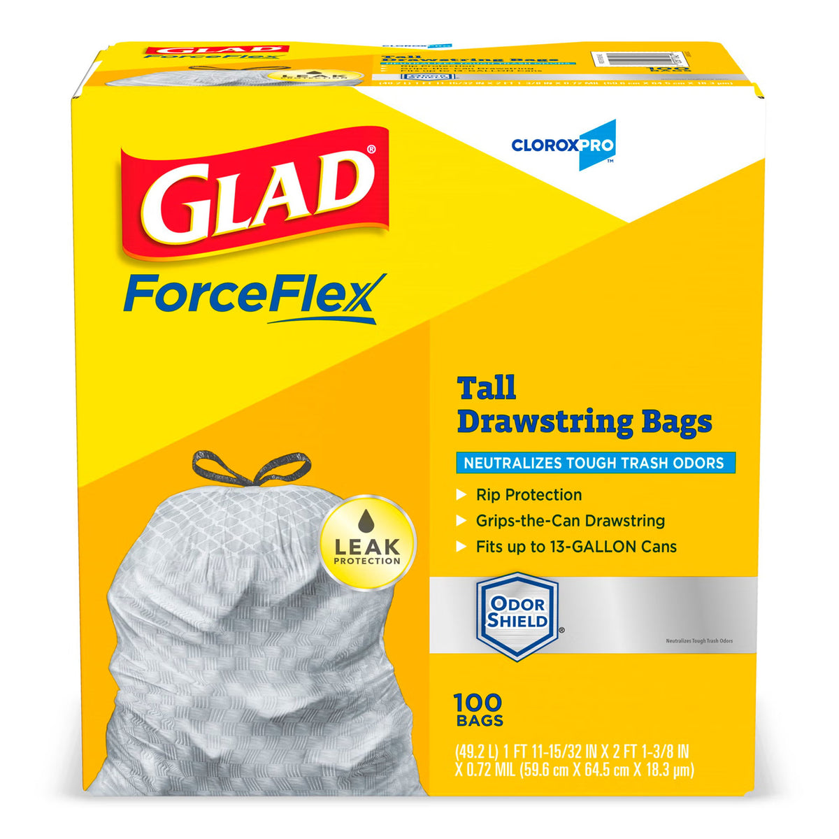 Glad® Forceflex™ Trash Bag, 100/Cs