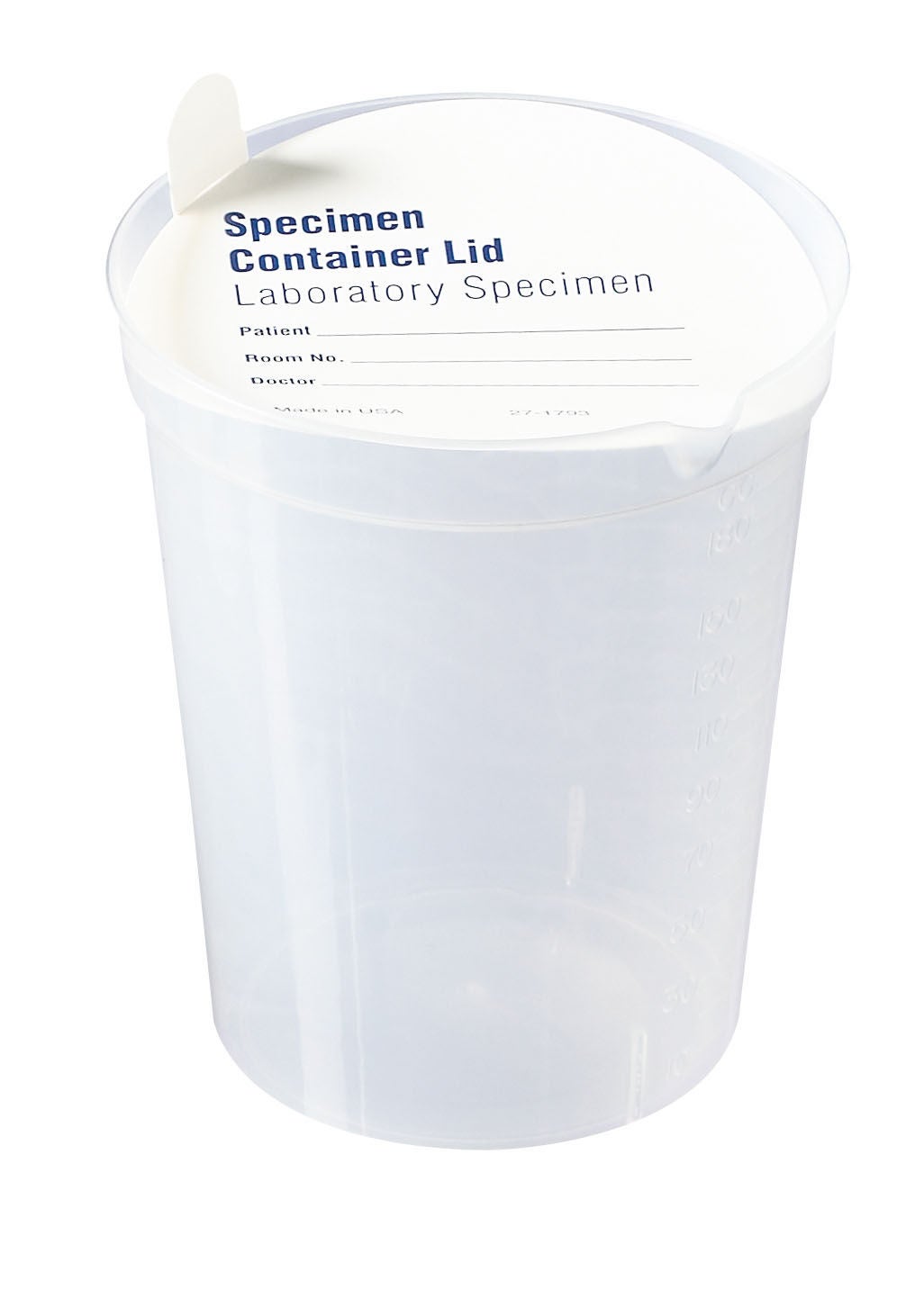Specimen Container with Pour Spout, 180 mL, 500/CS