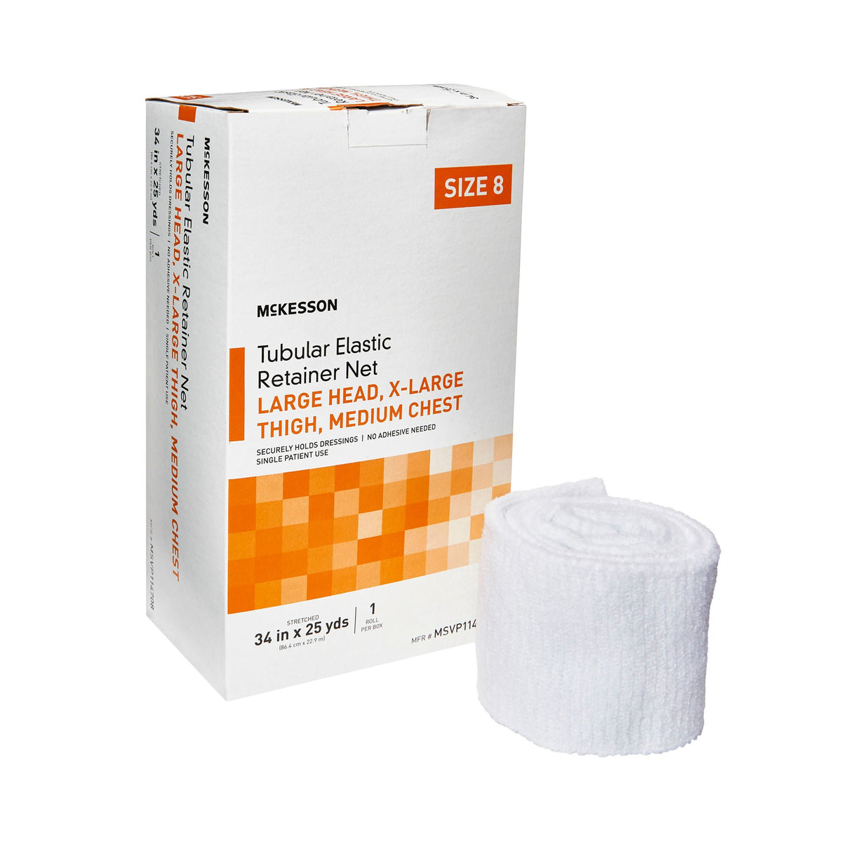 Mckesson Tubular Bandage, Size 8, 25 Yard, 1/Bx
