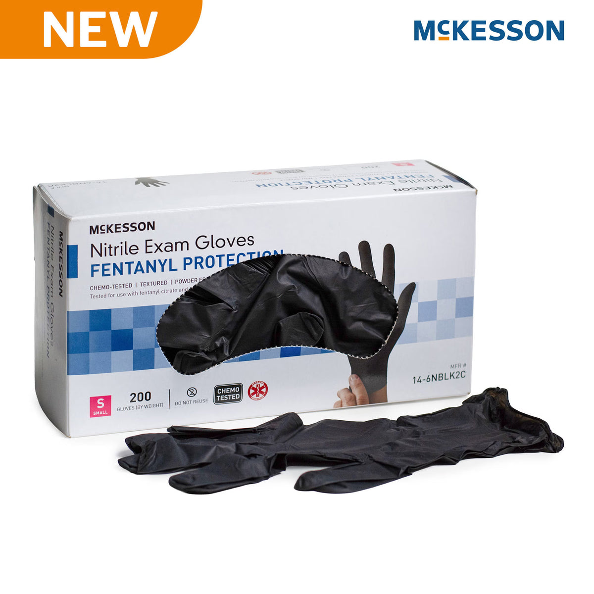 Mckesson Confiderm® 6.8C Nitrile Exam Glove, Small, Blue, 2000/Cs