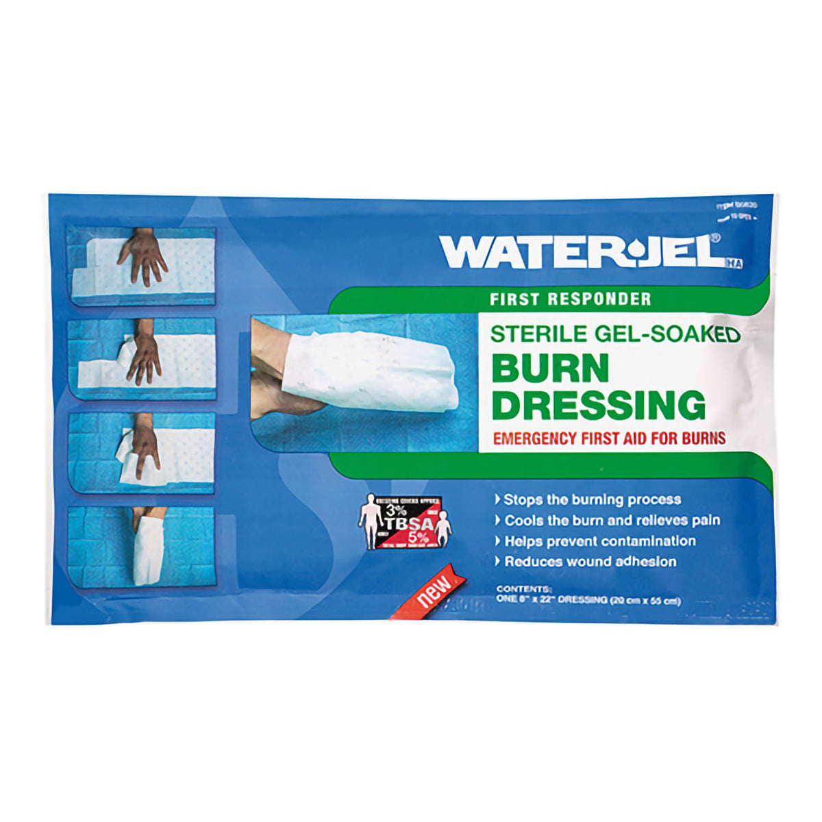 Dressing, Burn Hand Water-Jelstr Gel-Soaked 8"X20" (20/Cs), 20/Cs