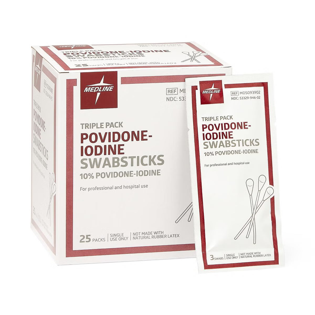 Swab, Pvp (3/Pk 25Pk/Bx 10Bx/Cs), 25/Bx
