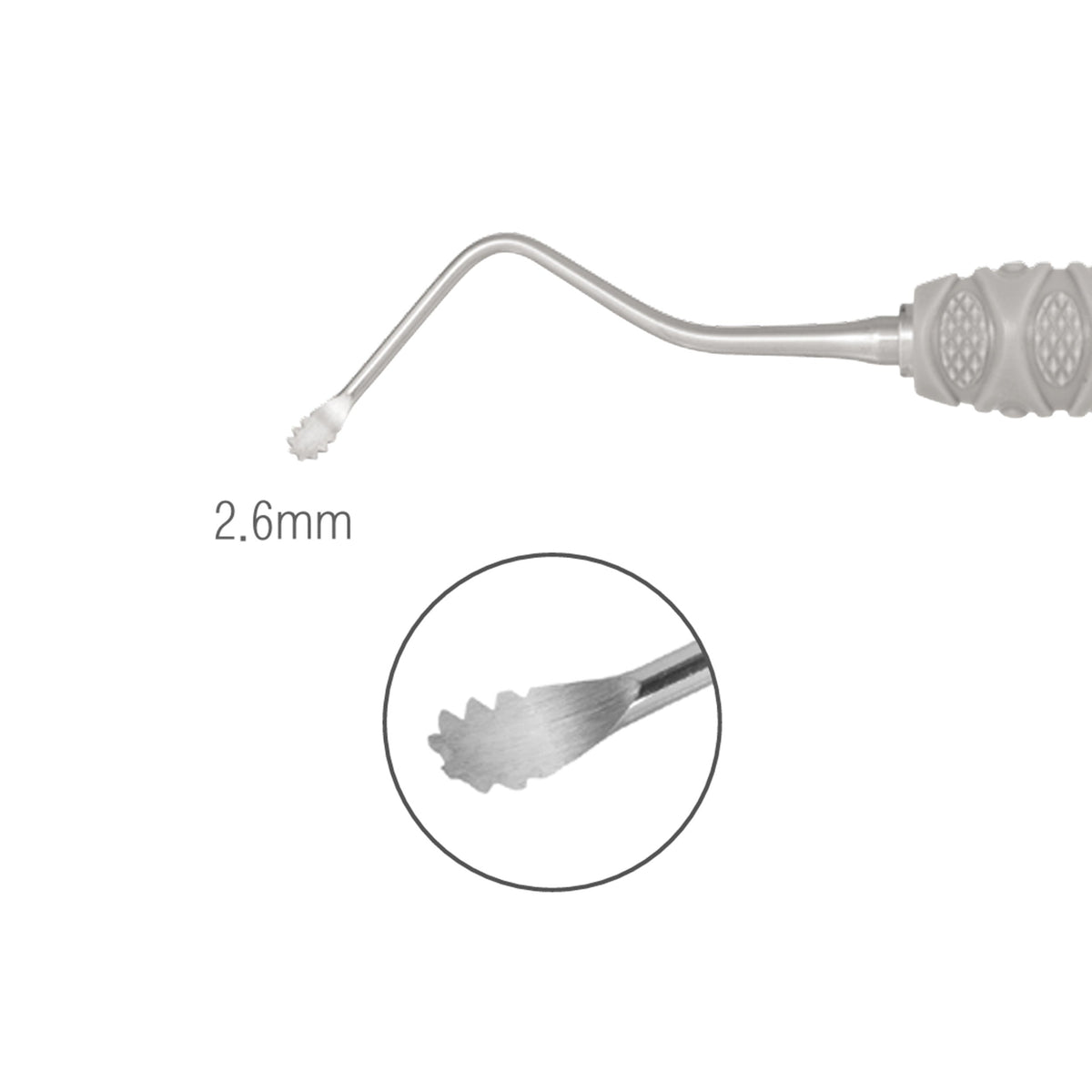 Osung 85C Serrated Lucas Surgical Curette 2.6mm Curved -3URCL85C - Osung USA